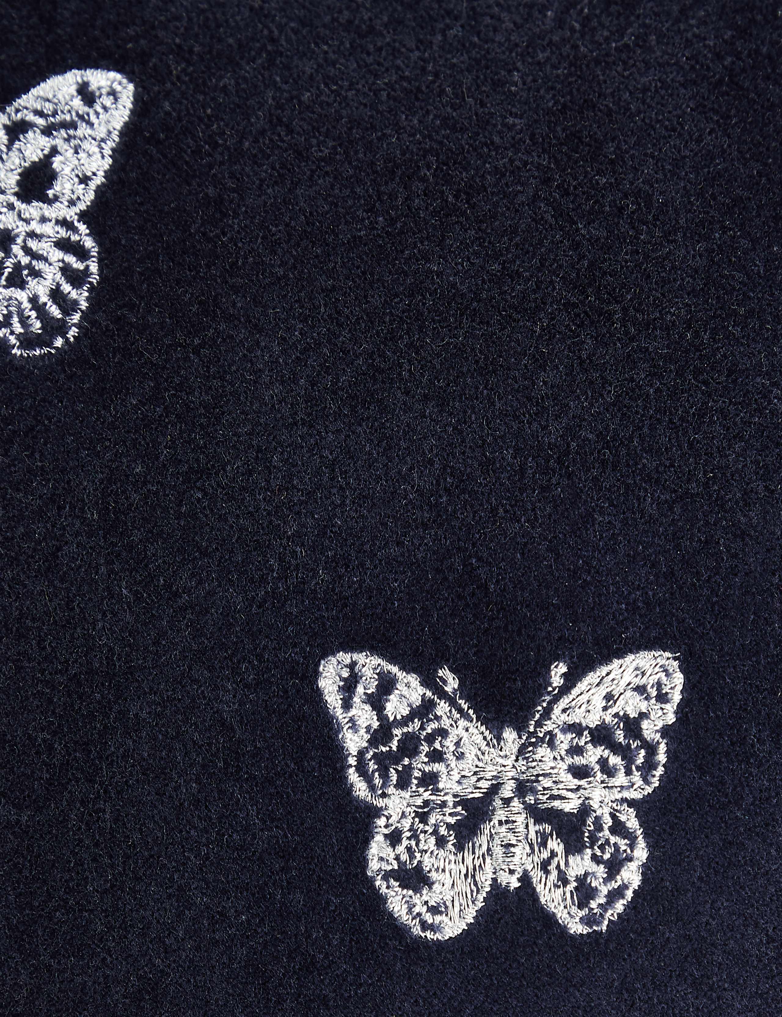 Velvet Butterfly Embroidered Bolster Cushion 3 of 6