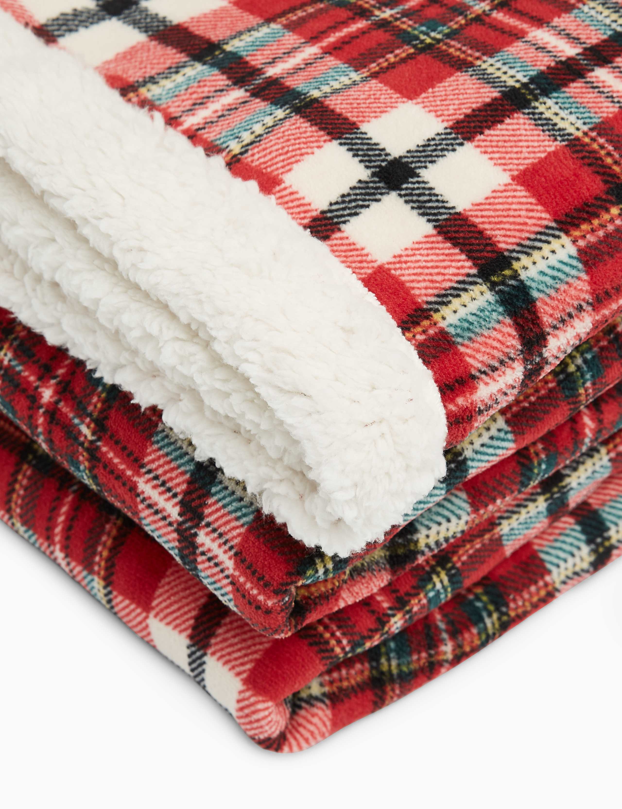 Fleece Checked Throw 3 of 6