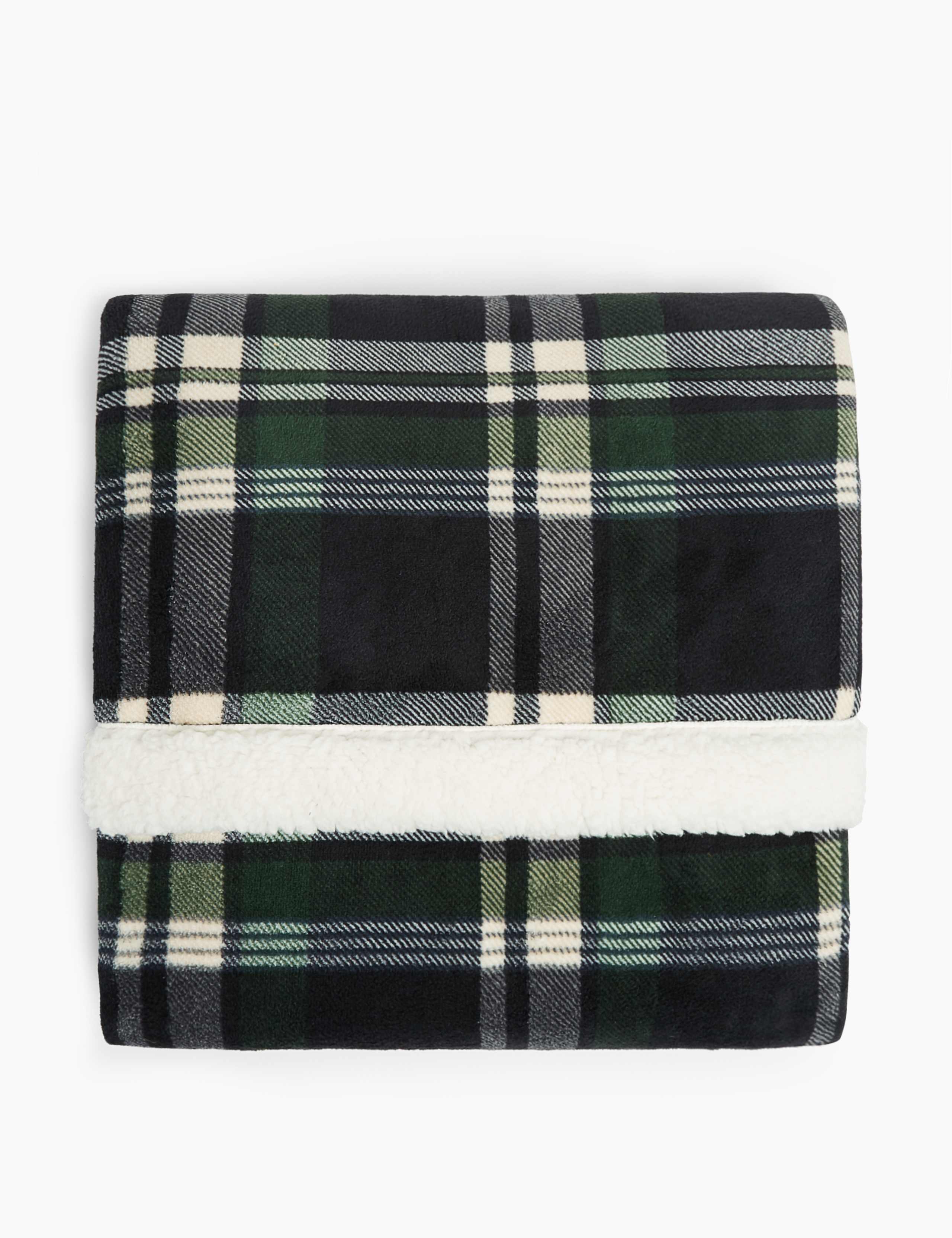 Fleece Checked Throw 1 of 5