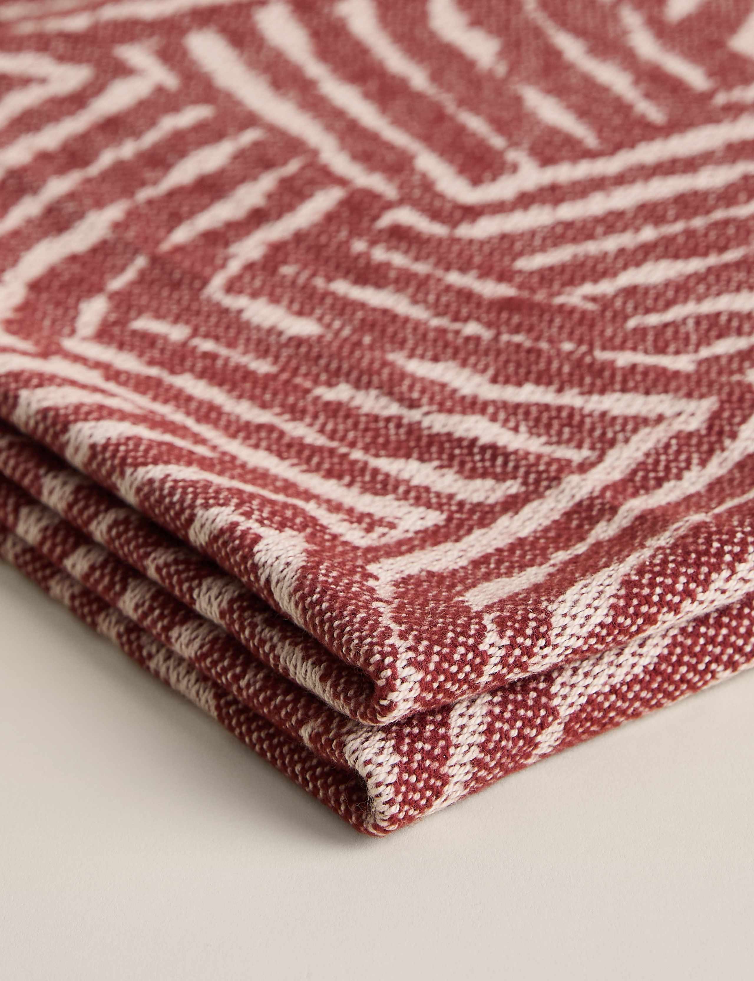 Cotton Rich Geometric Throw 4 of 4