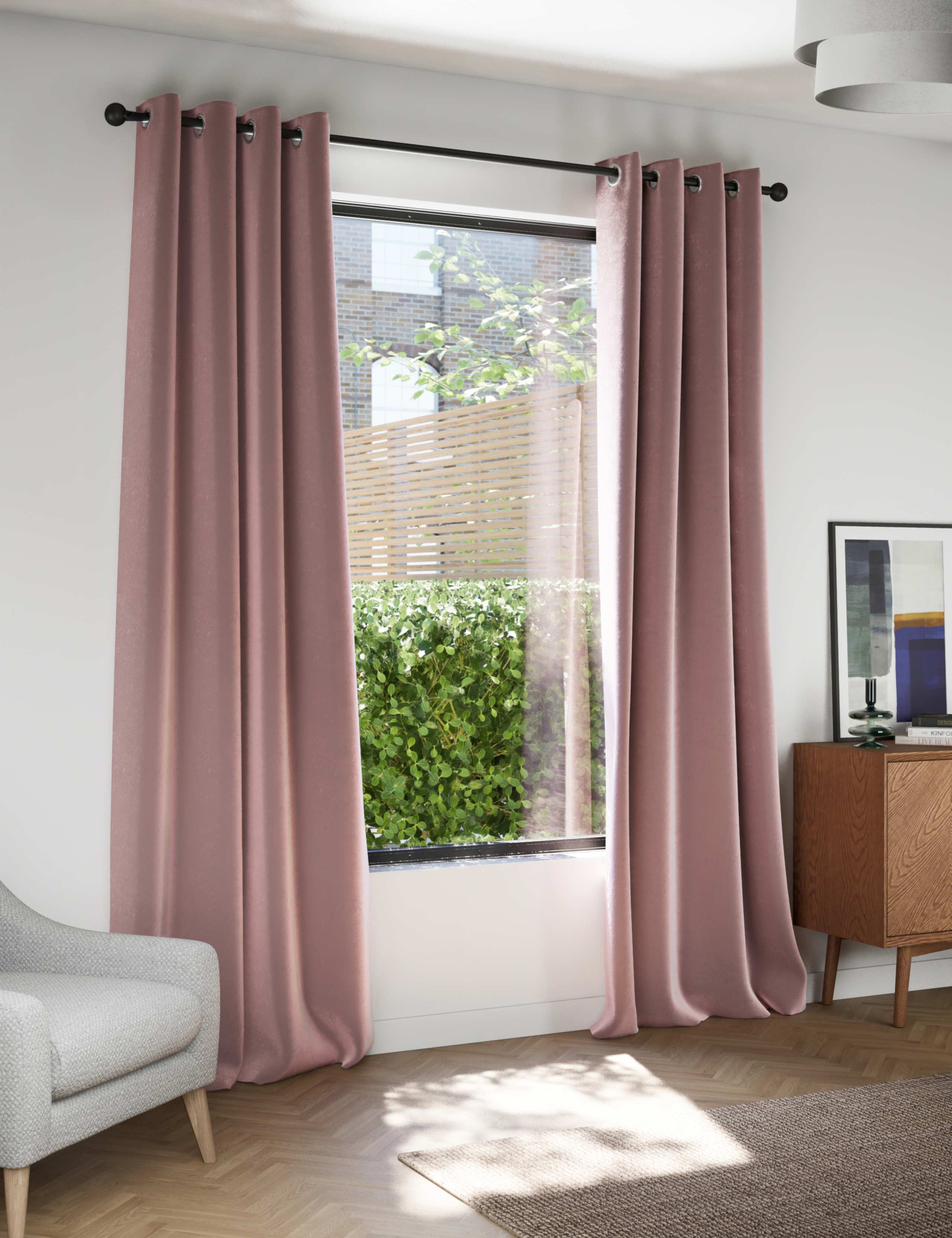 Velvet Eyelet Curtains 3 of 5
