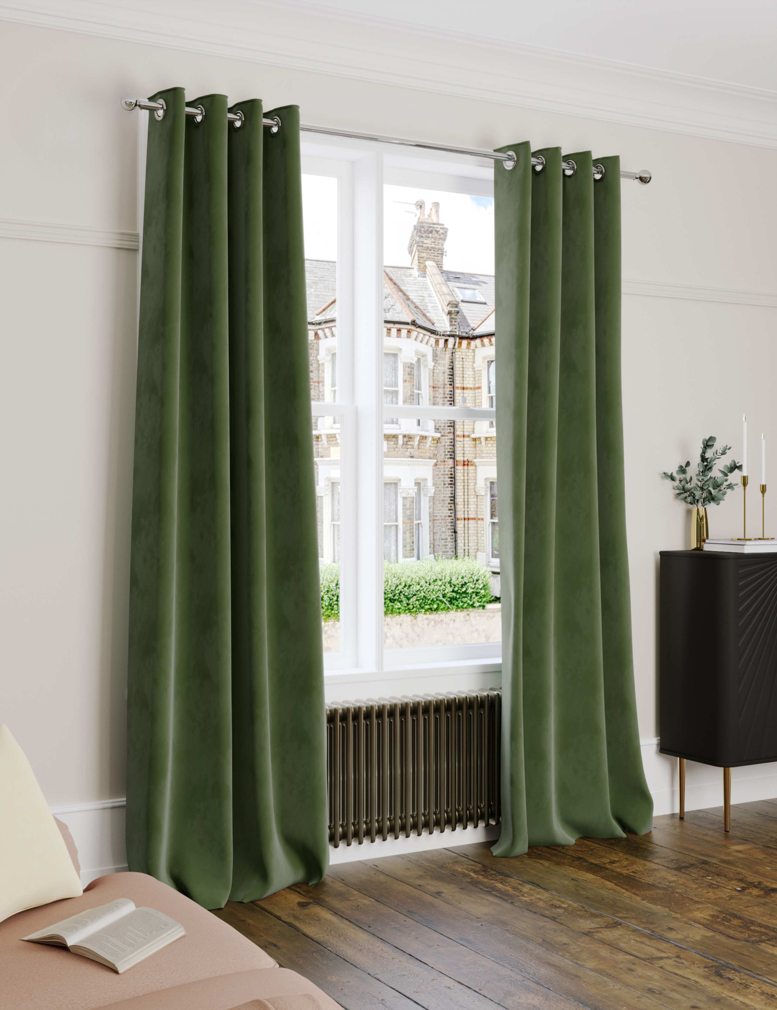 Velvet Eyelet Curtains 3 of 4