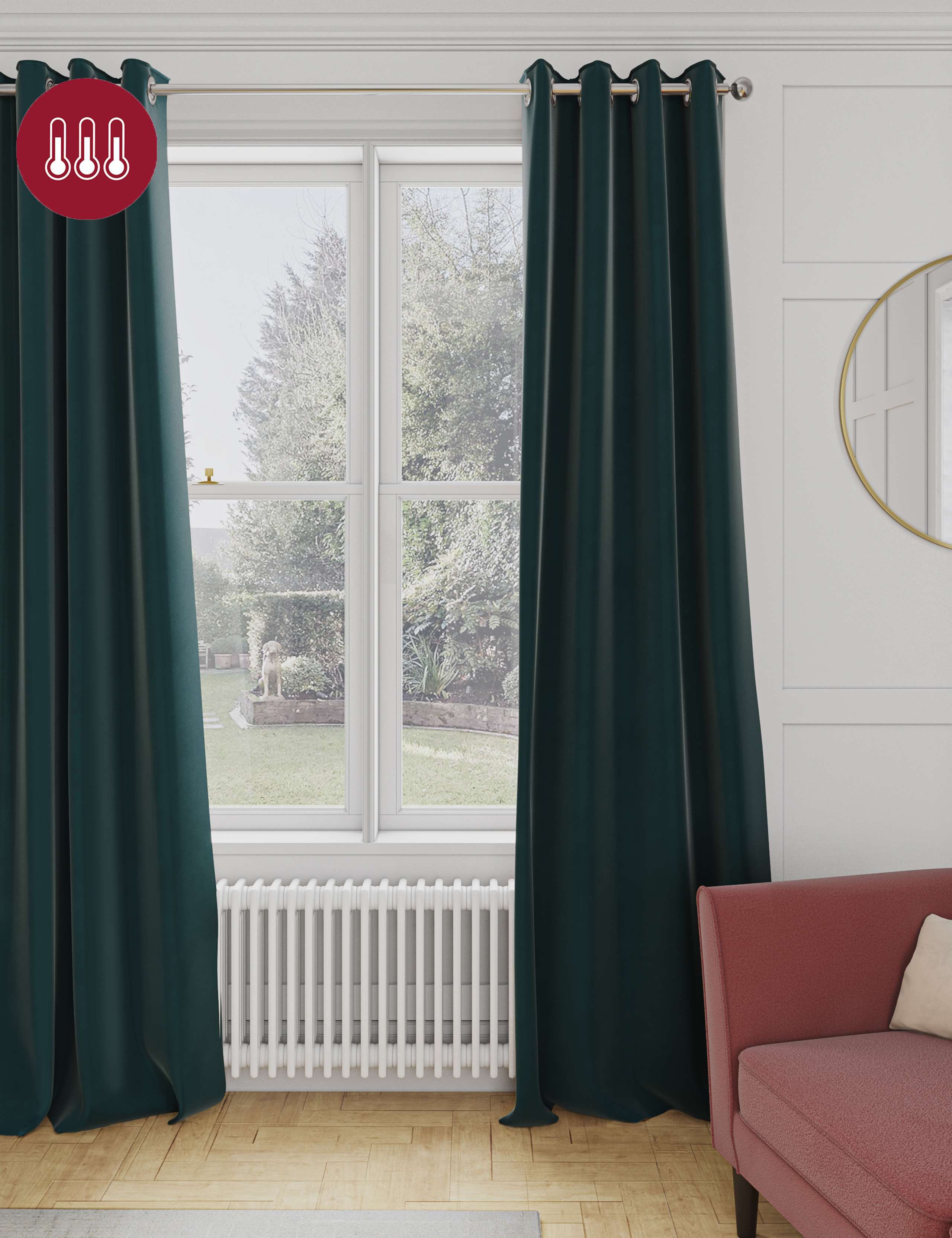 Velvet Eyelet Curtains 3 of 4