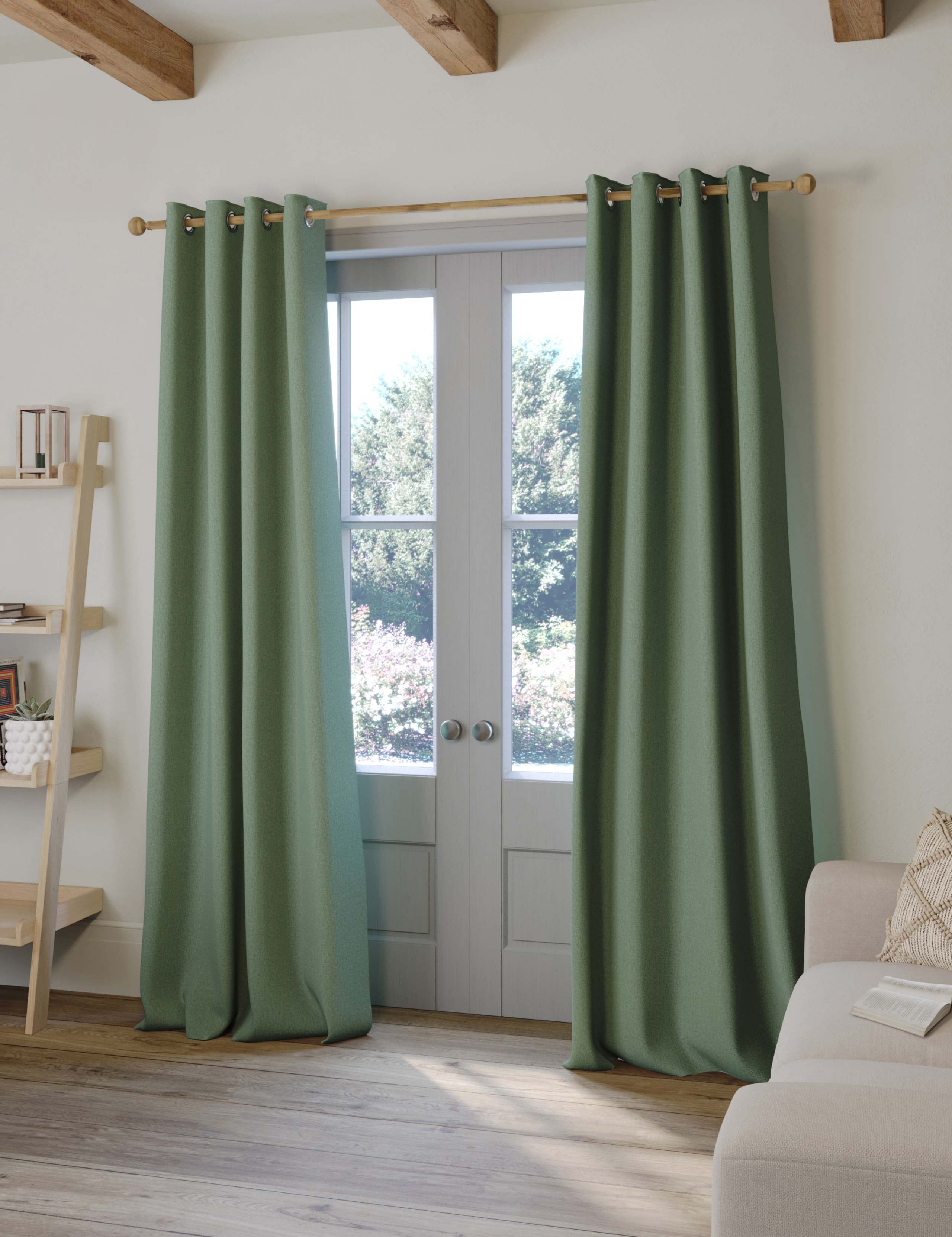Brushed Eyelet Blackout Thermal Curtains 3 of 4