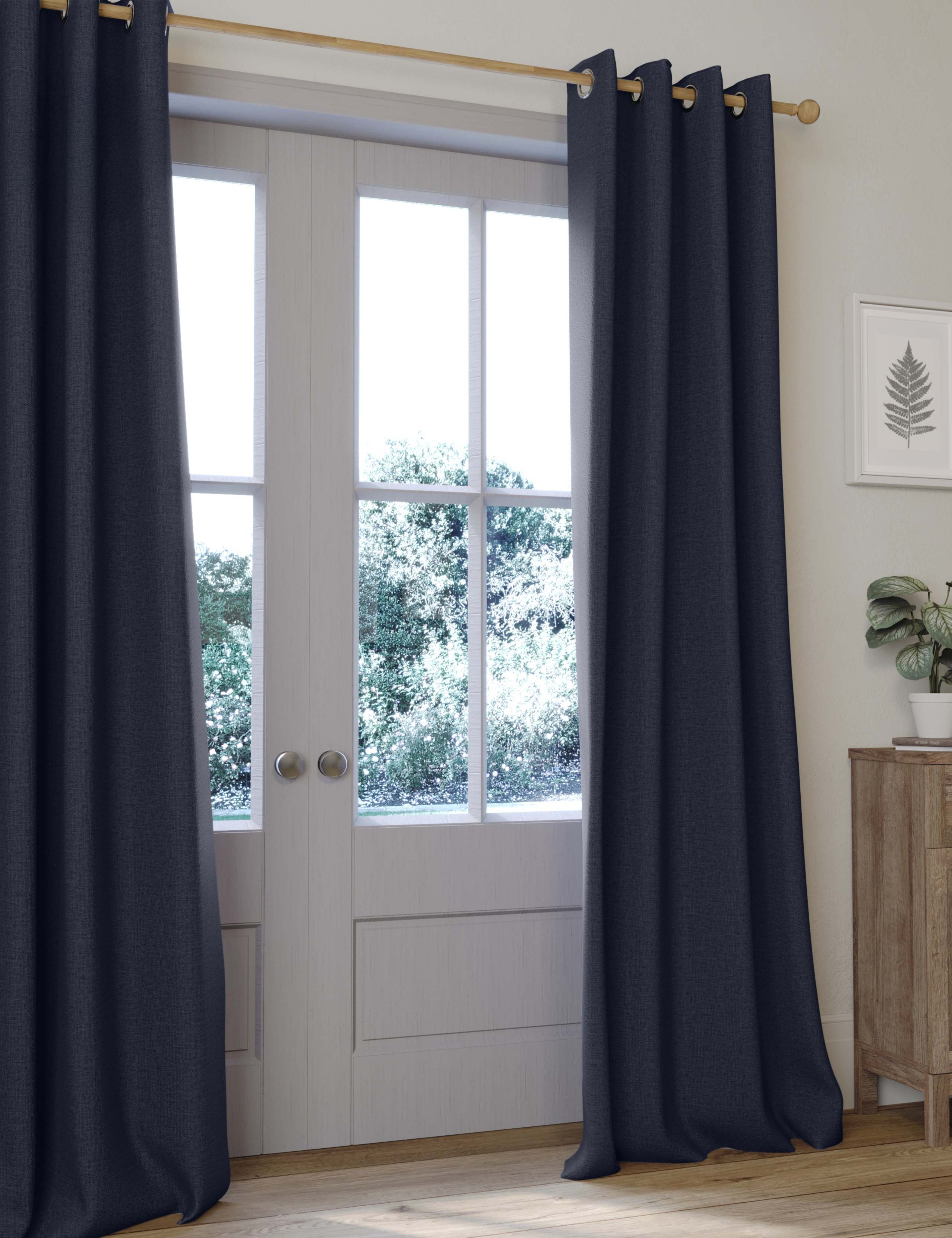 Brushed Eyelet Blackout Thermal Curtains 2 of 4