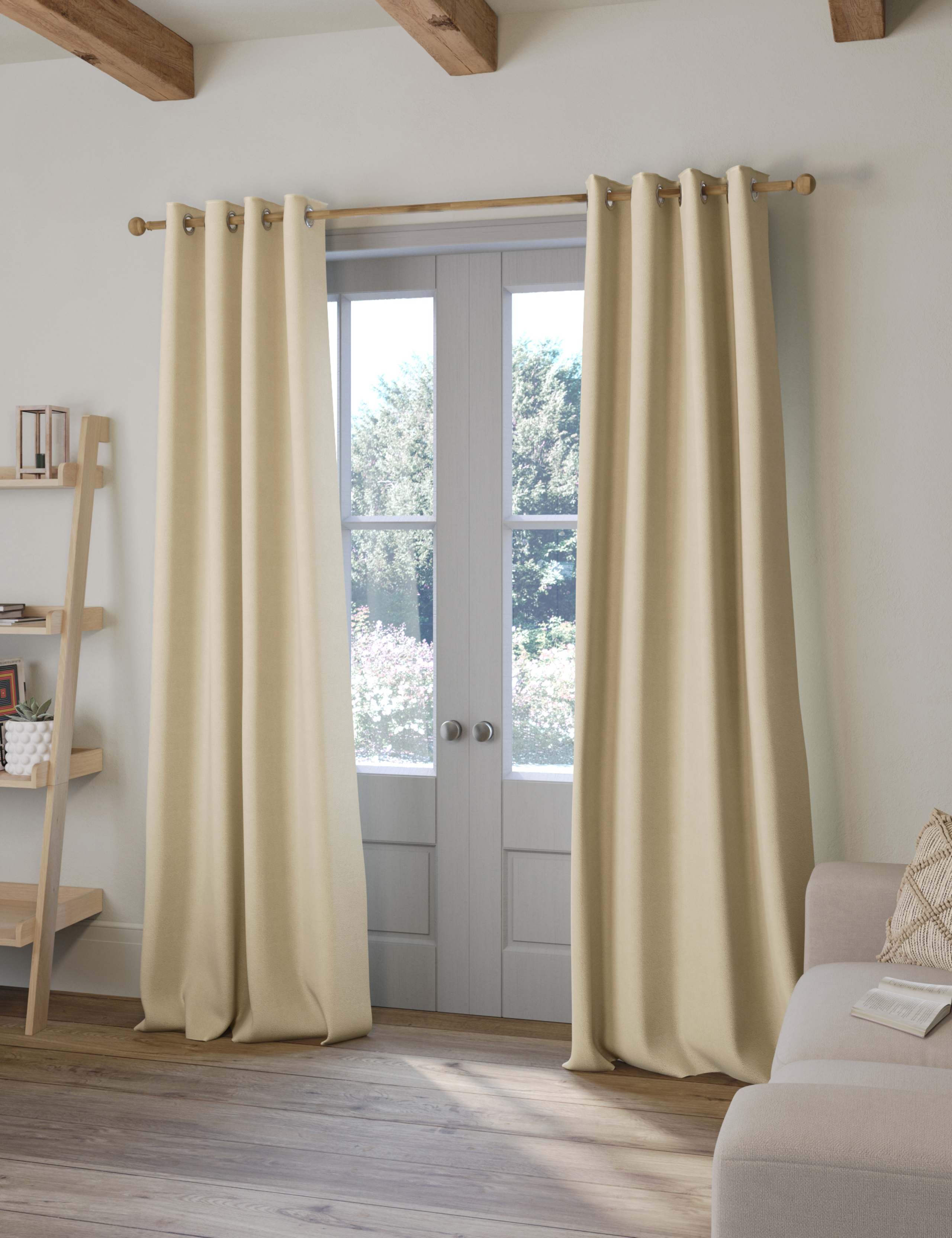 Brushed Eyelet Blackout Thermal Curtains 3 of 4