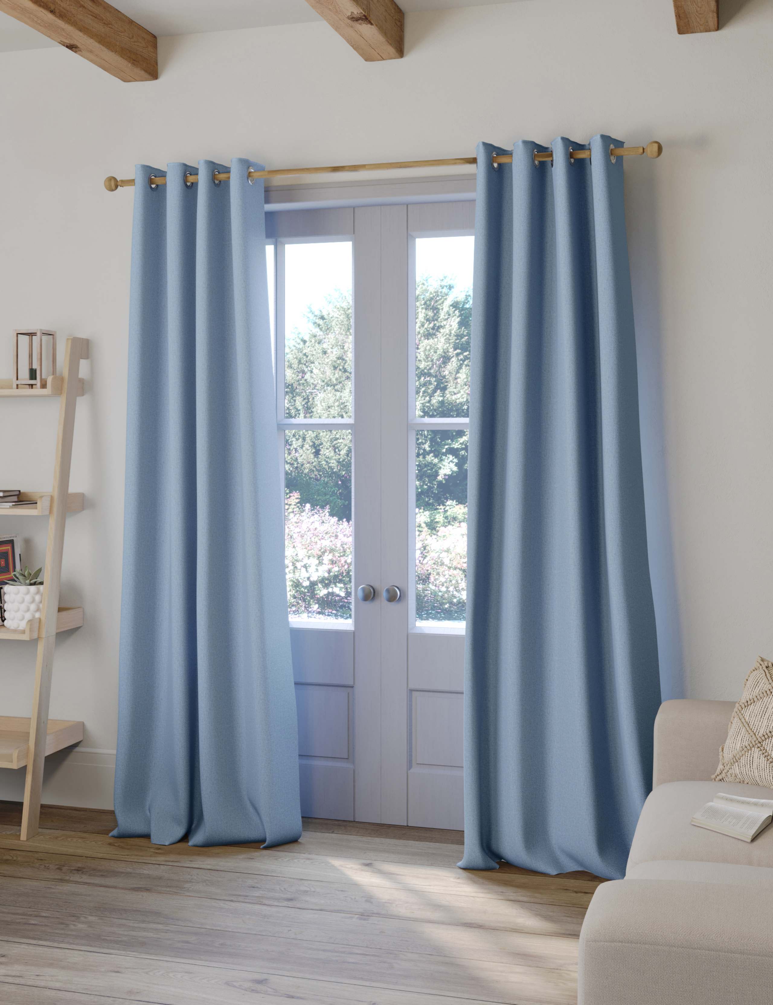 Brushed Eyelet Blackout Thermal Curtains 3 of 4