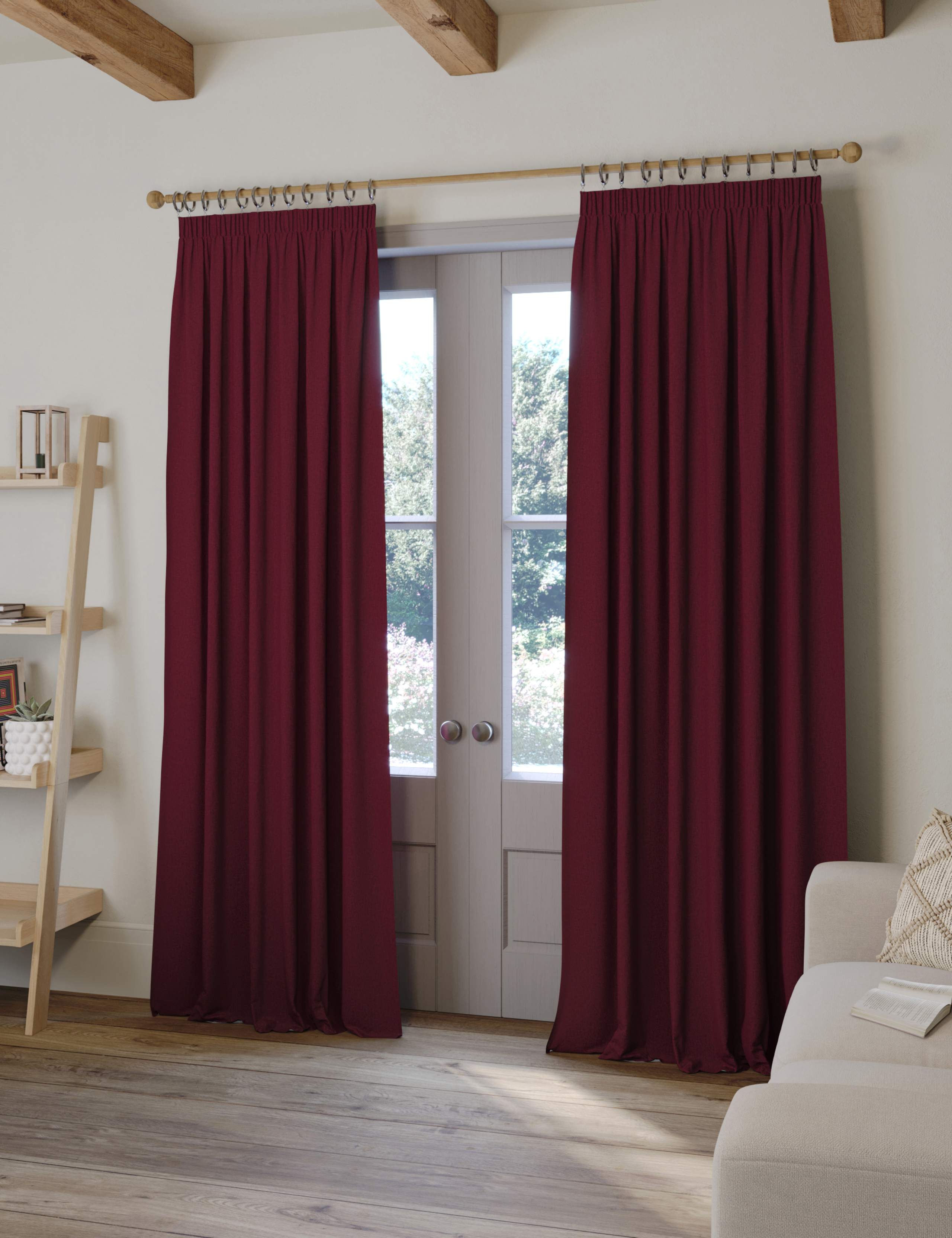 Brushed Pencil Pleat Blackout Thermal Curtains 3 of 4