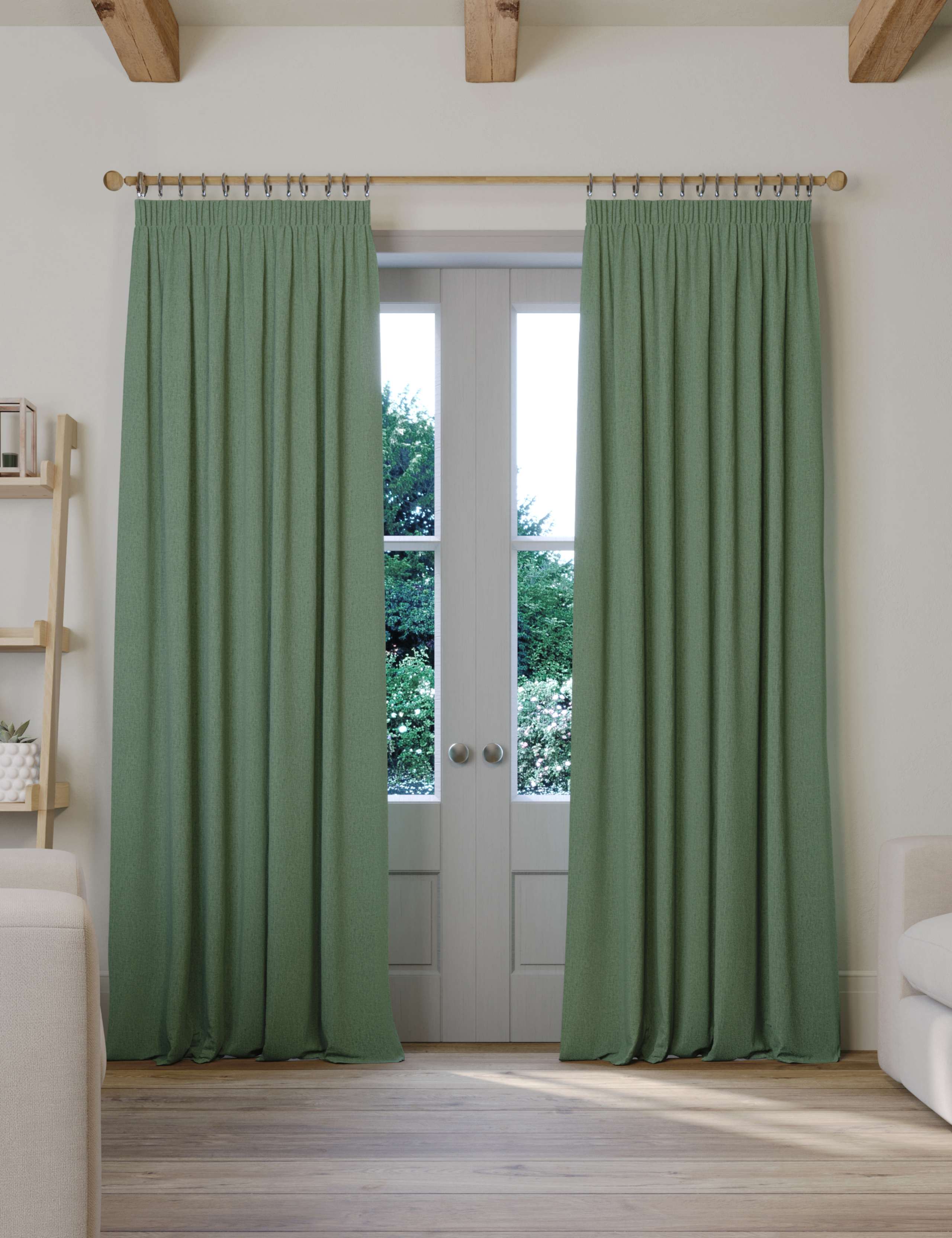 Brushed Pencil Pleat Blackout Thermal Curtains 3 of 4