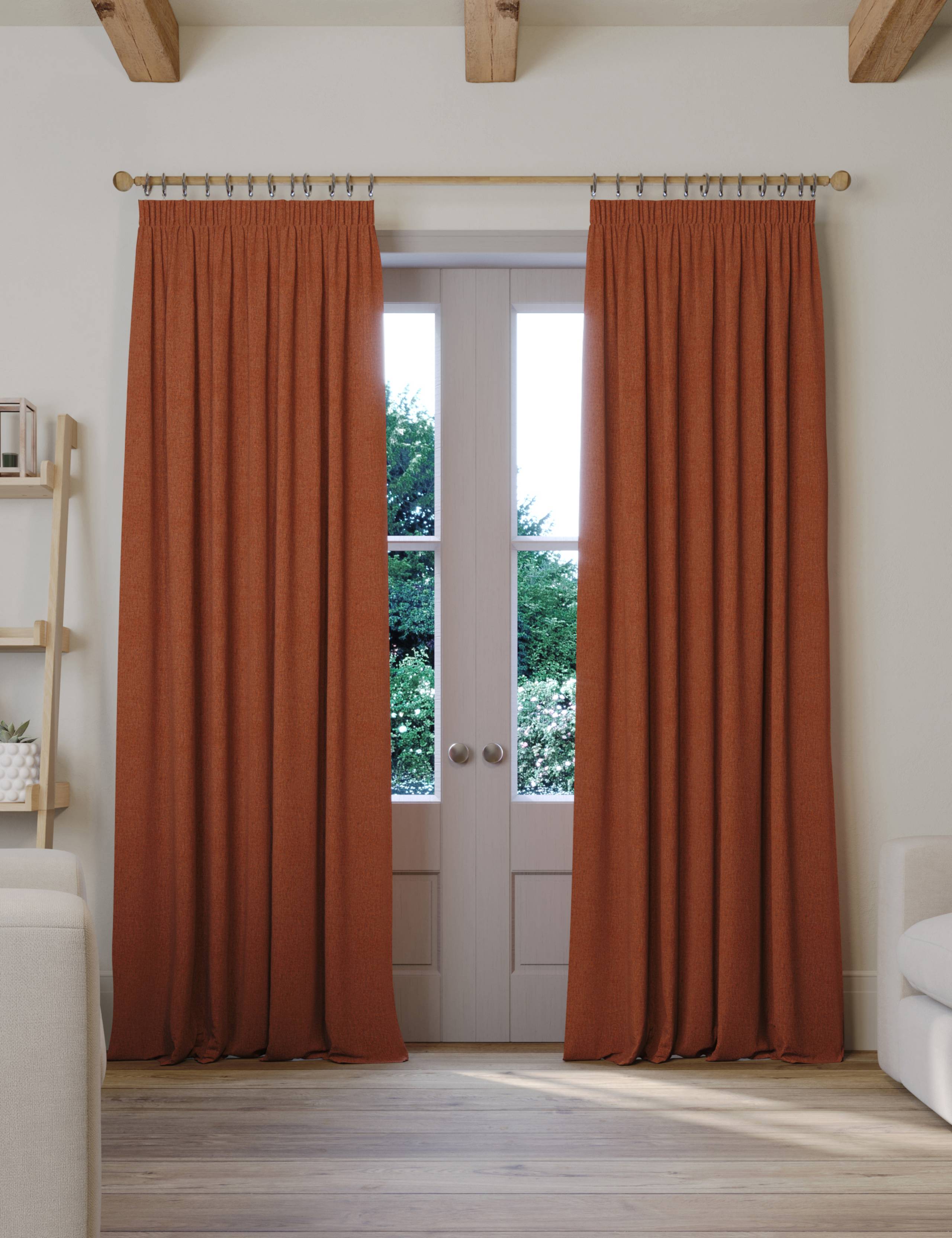 Brushed Pencil Pleat Blackout Thermal Curtains 3 of 5