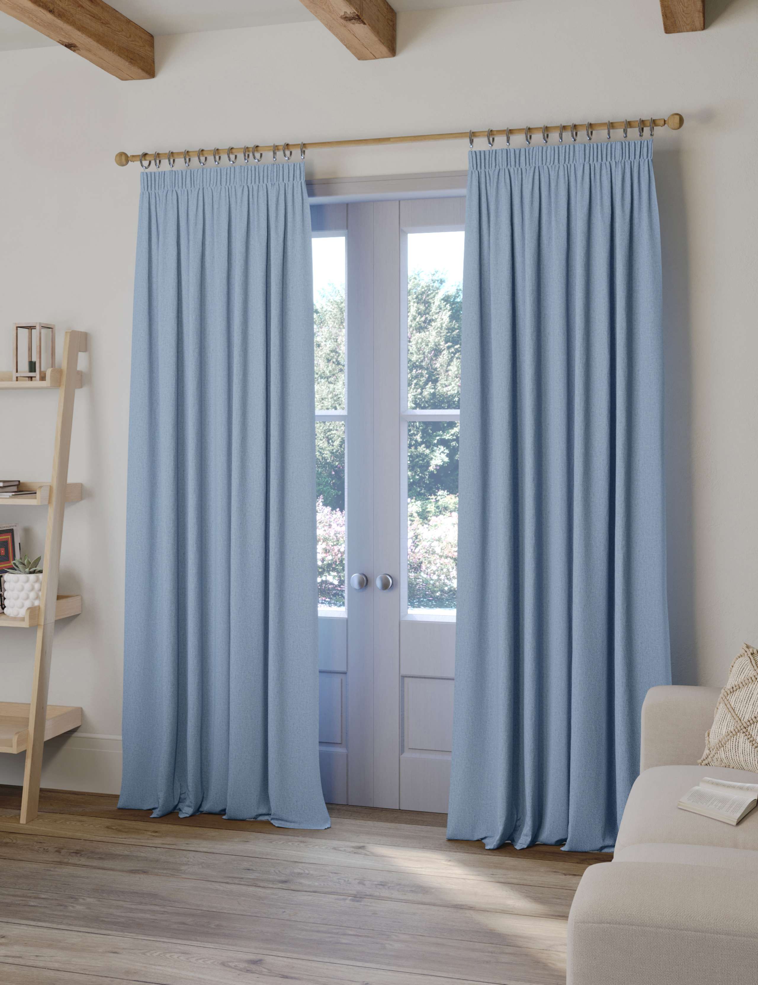Brushed Pencil Pleat Blackout Thermal Curtains 3 of 4