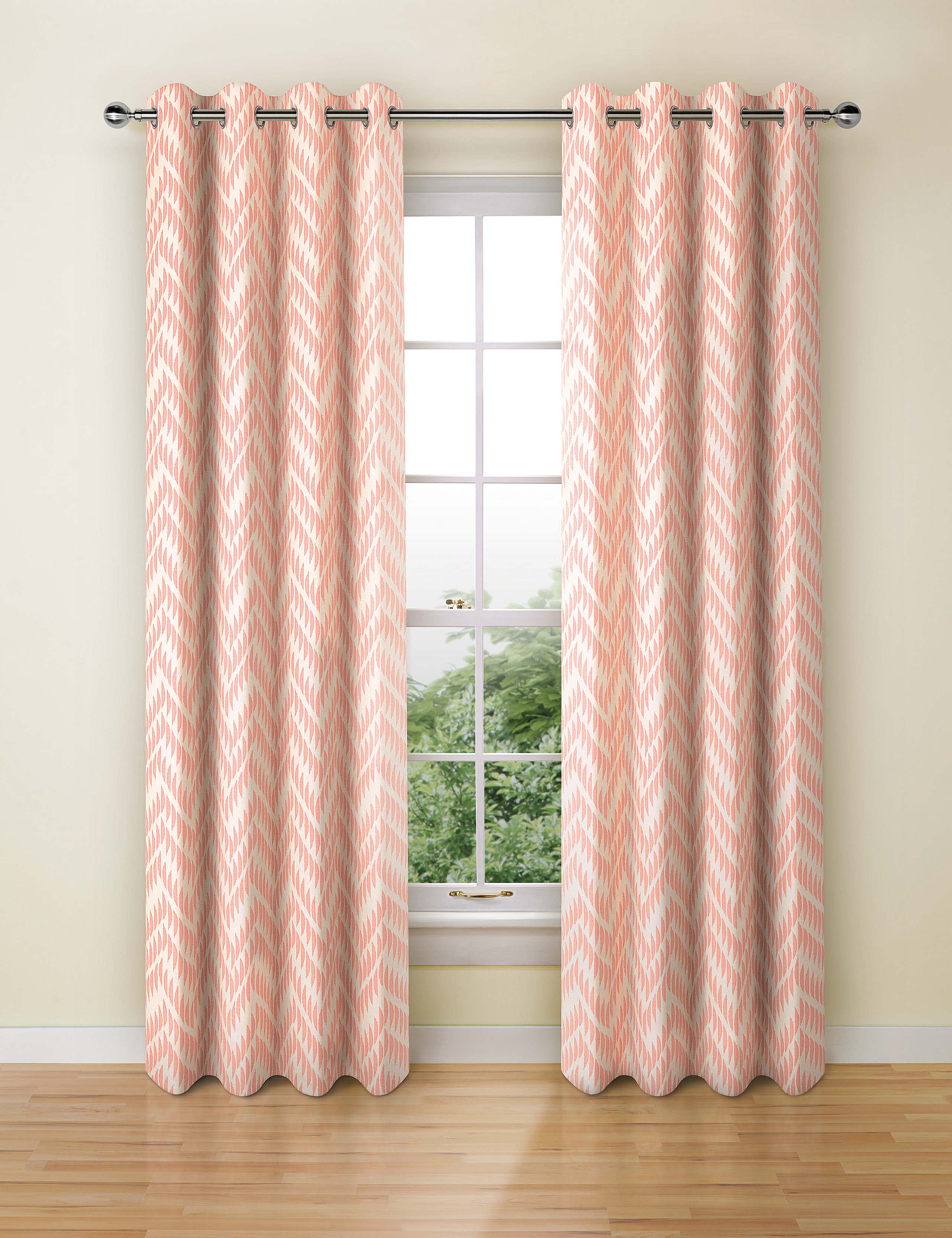 Crescent Chevron Eyelet Curtains 1 of 2