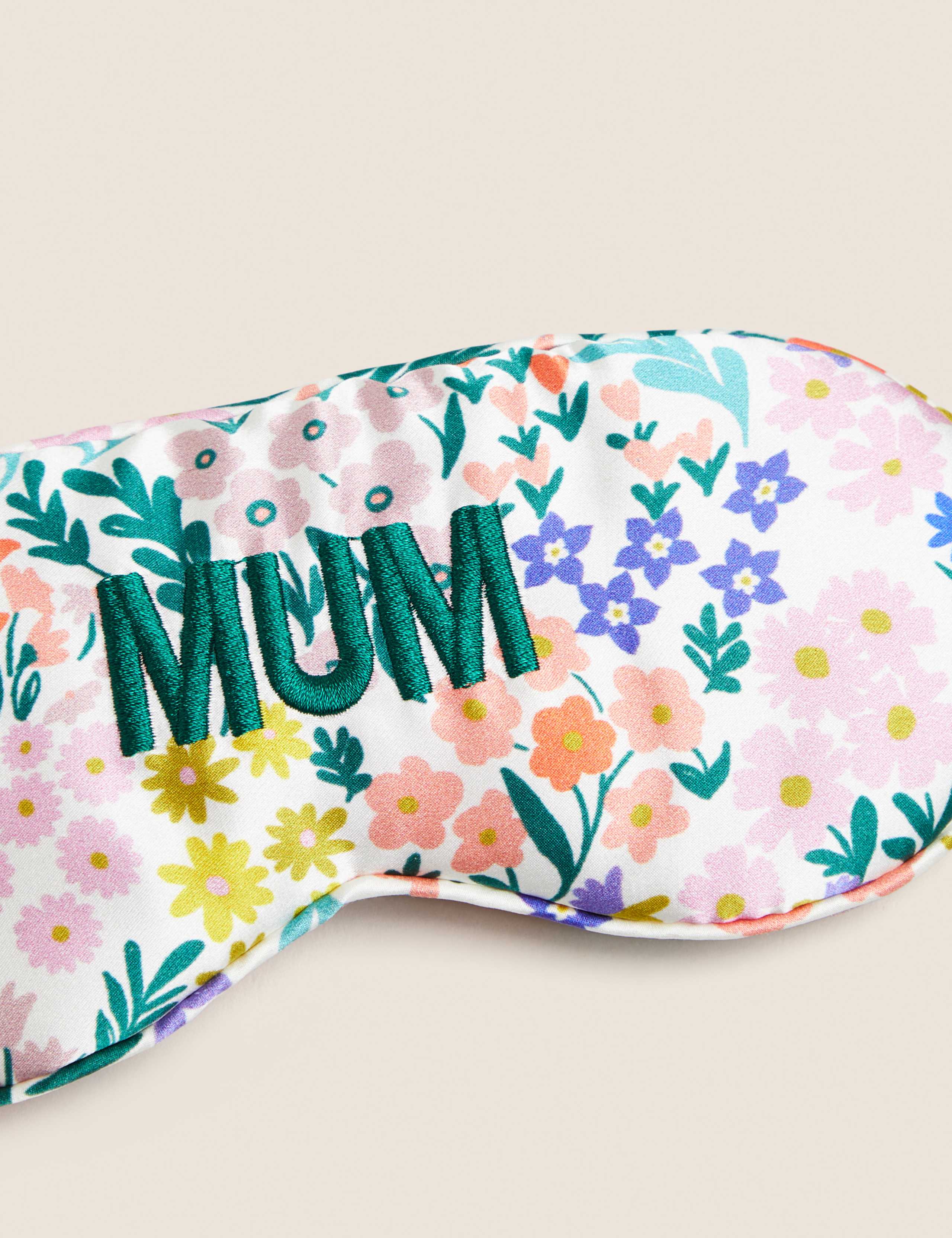 Pure Silk Floral Mum Slogan Eye Mask 3 of 3