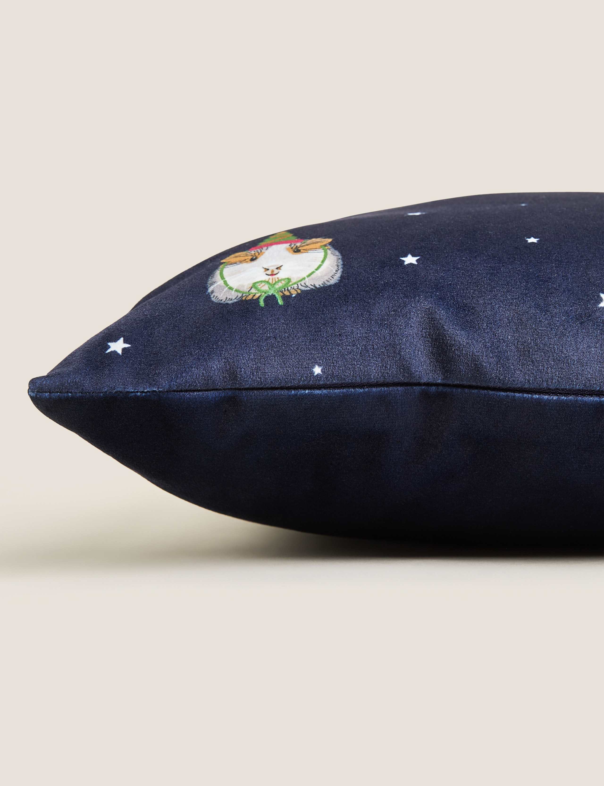 Santa Paws Small Velvet Cushion 2 of 5