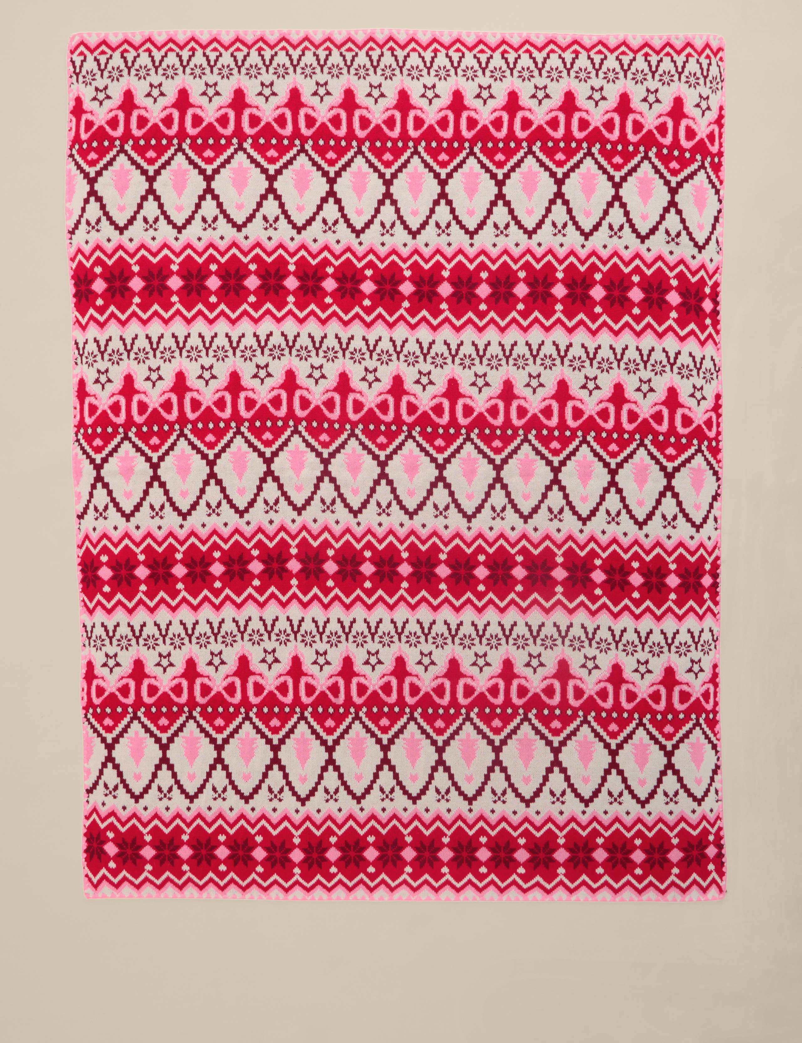 Knitted Fair Isle Throw 3 of 4