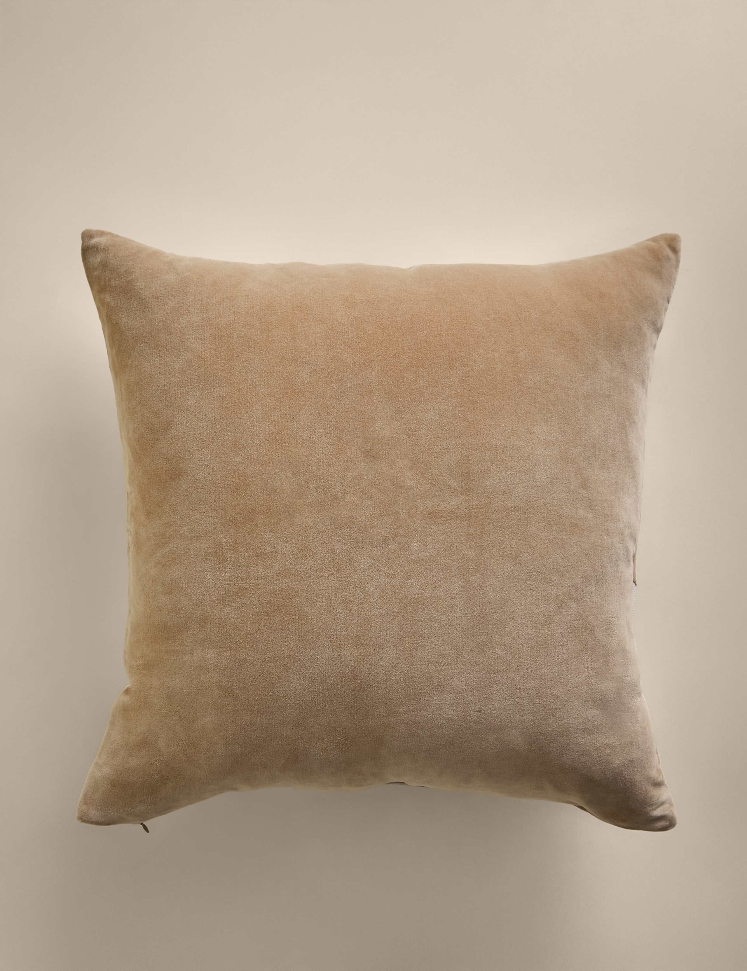Pure Cotton Velvet Diagonal Stripe Cushion 3 of 4