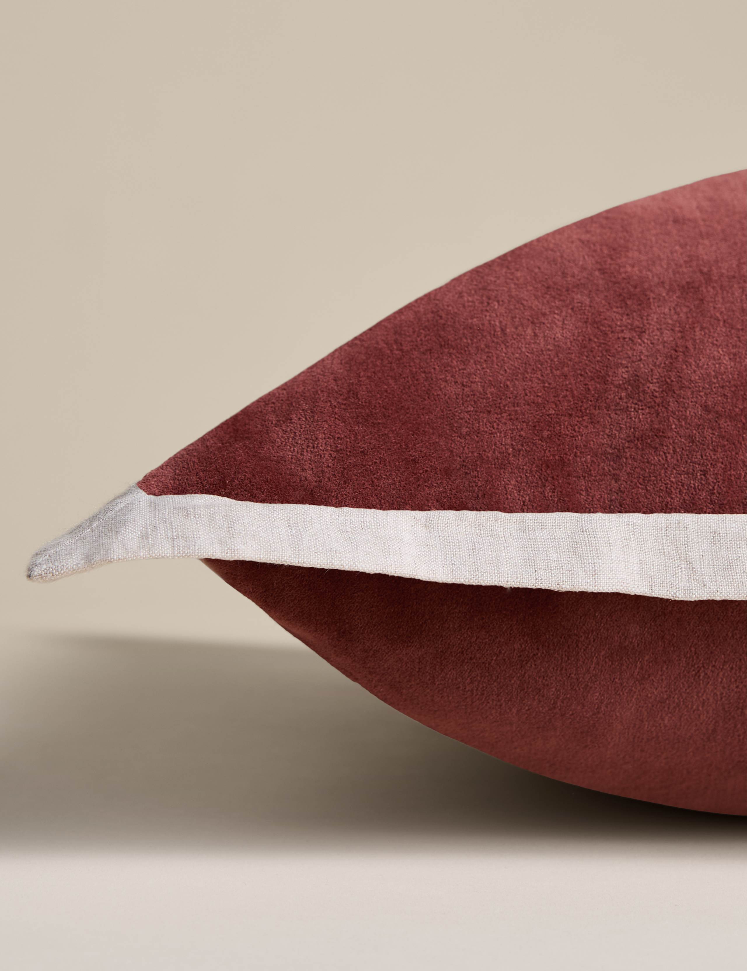 Pure Cotton Velvet Embroidery Panel Cushion 2 of 4