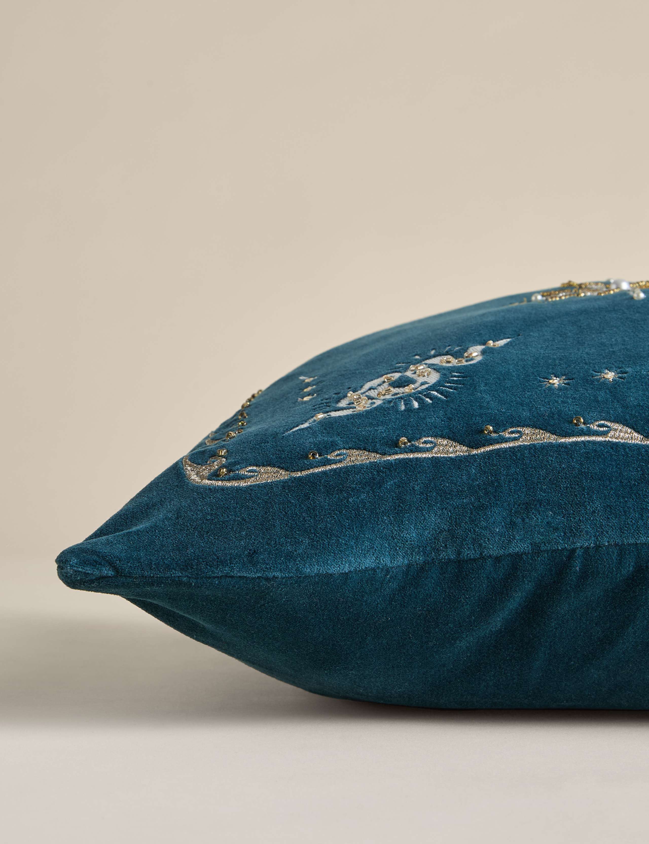 Pure Cotton Embroidered Bolster Cushion 2 of 4
