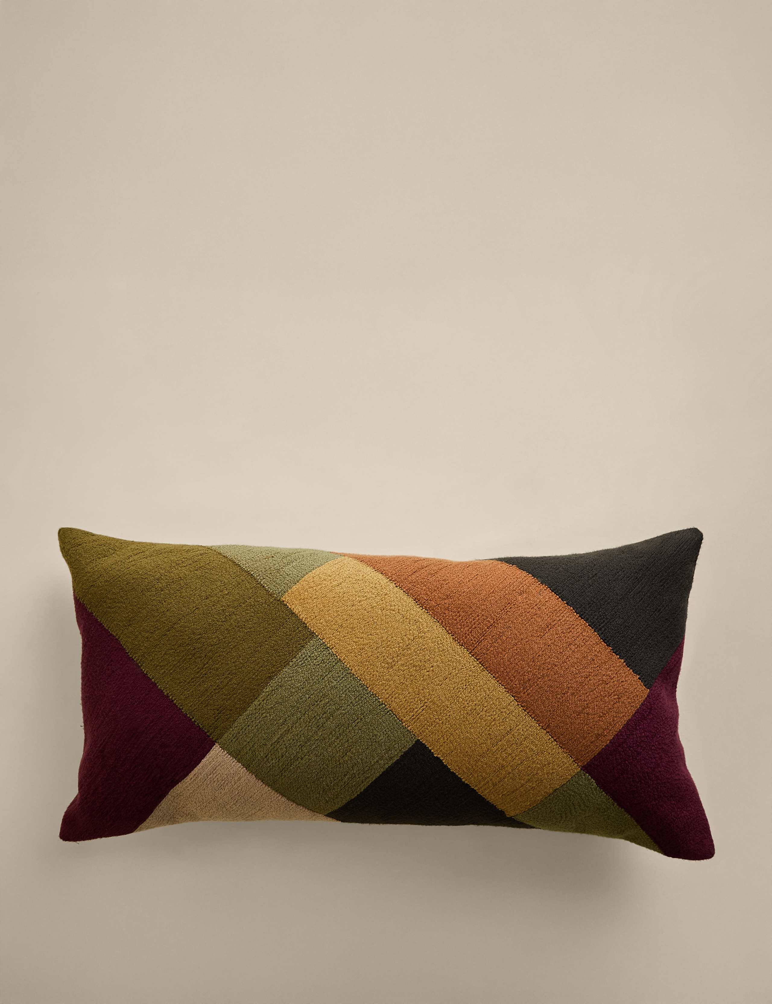 Pure Cotton Crewelwork Embroidered Cushion 1 of 4