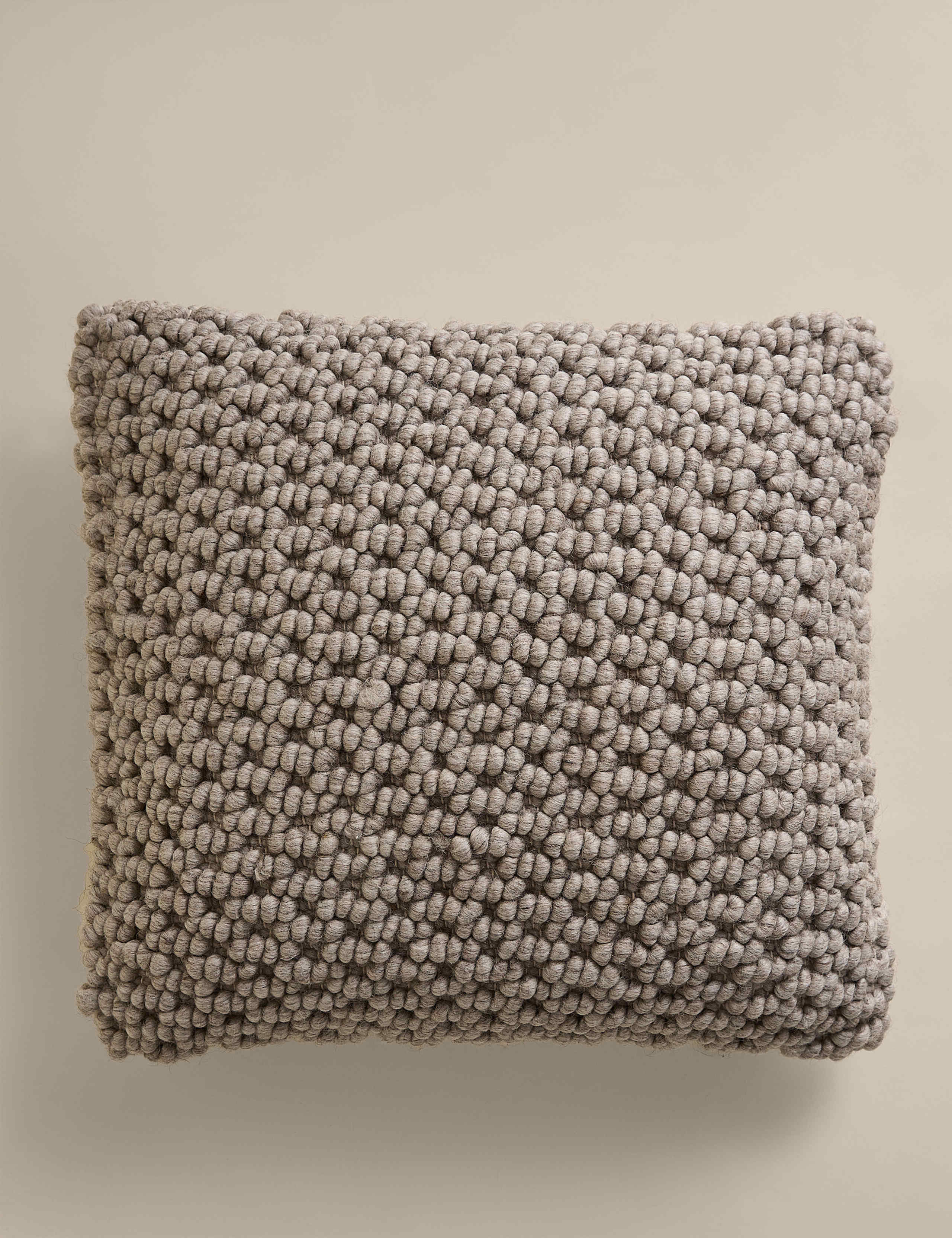Wool Rich Bobble Embellished Cushion 1 of 4