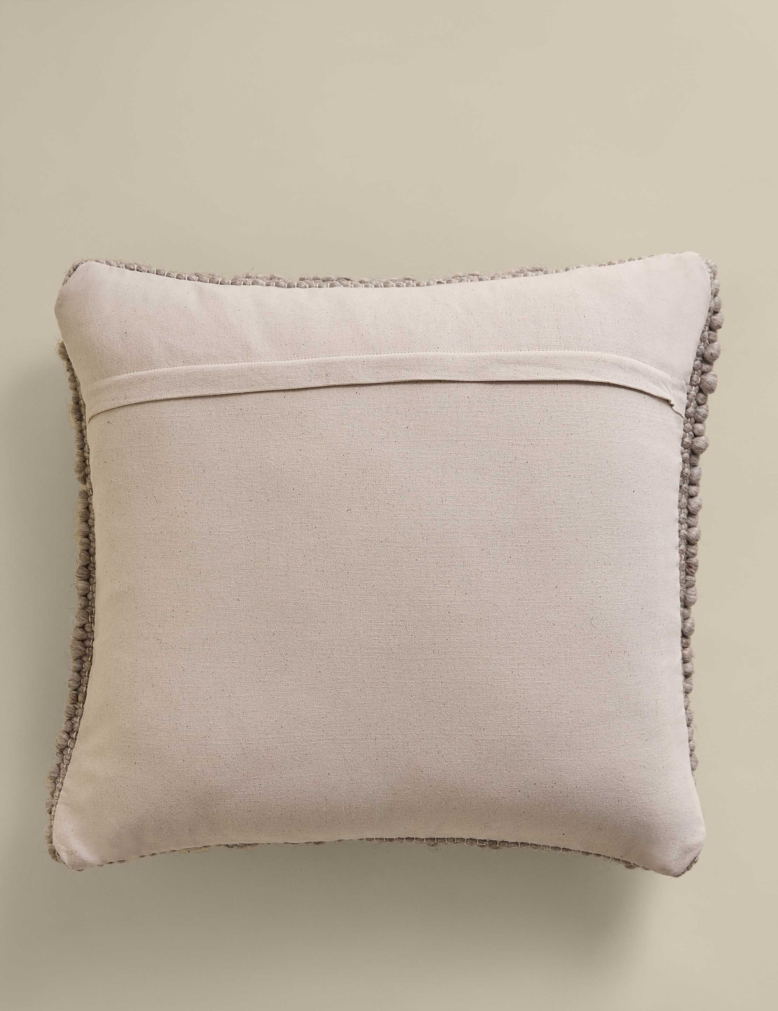 Wool Rich Bobble Embellished Cushion 3 of 4