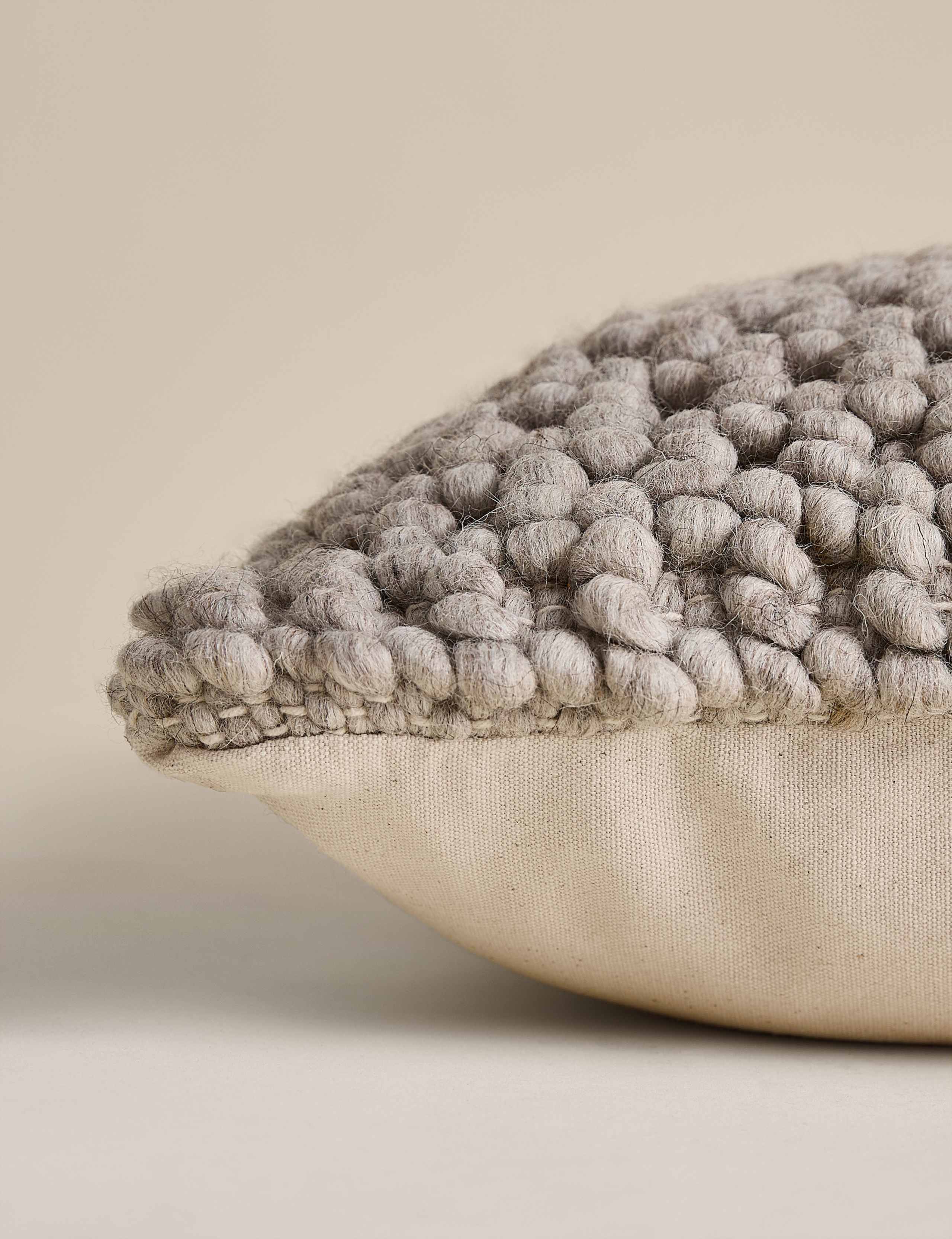 Wool Rich Bobble Embellished Cushion 2 of 4