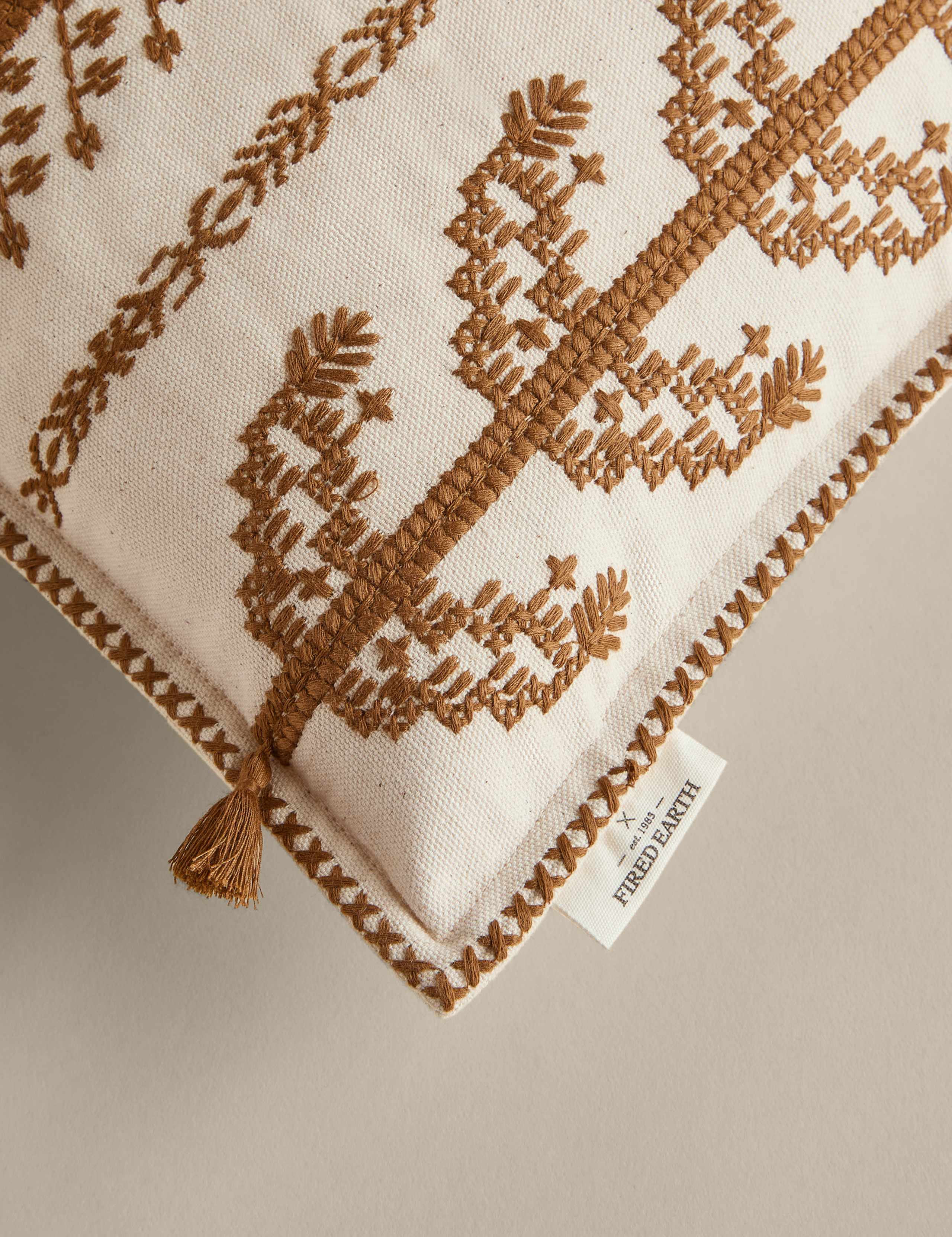 Pure Cotton Embroidered Bolster Cushion 4 of 4