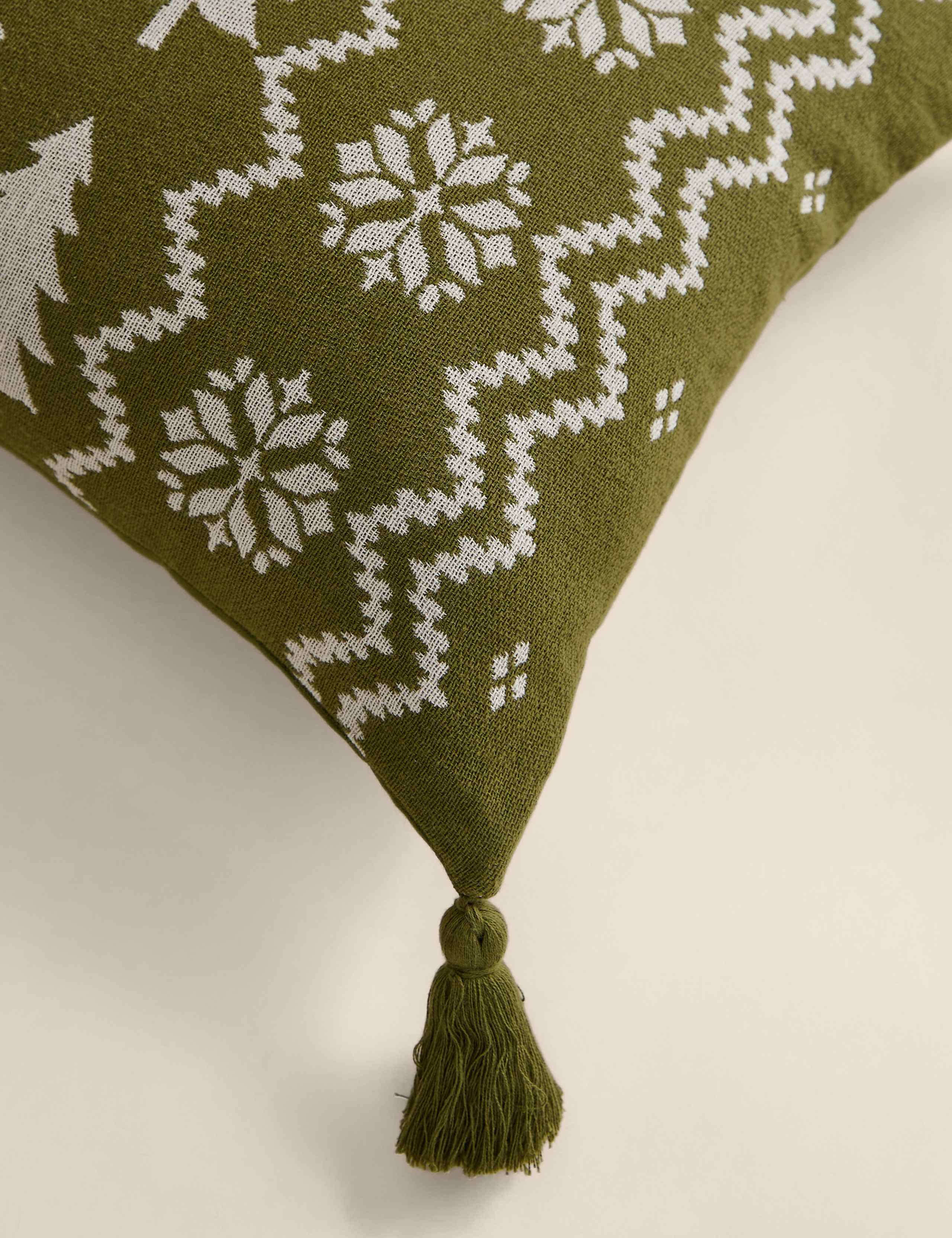 Pure Cotton Knitted Bolster Cushion 4 of 5