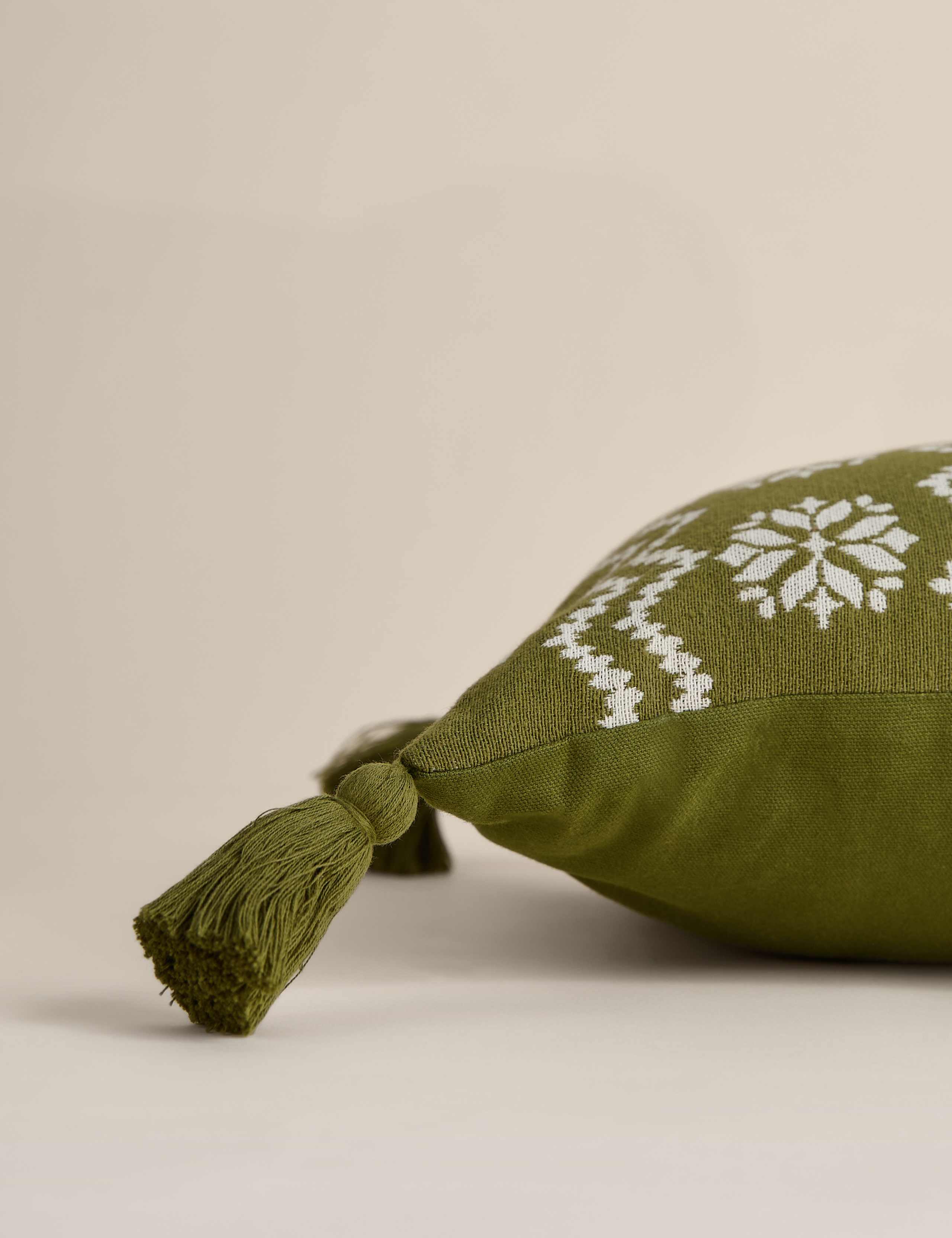 Pure Cotton Knitted Bolster Cushion 2 of 5