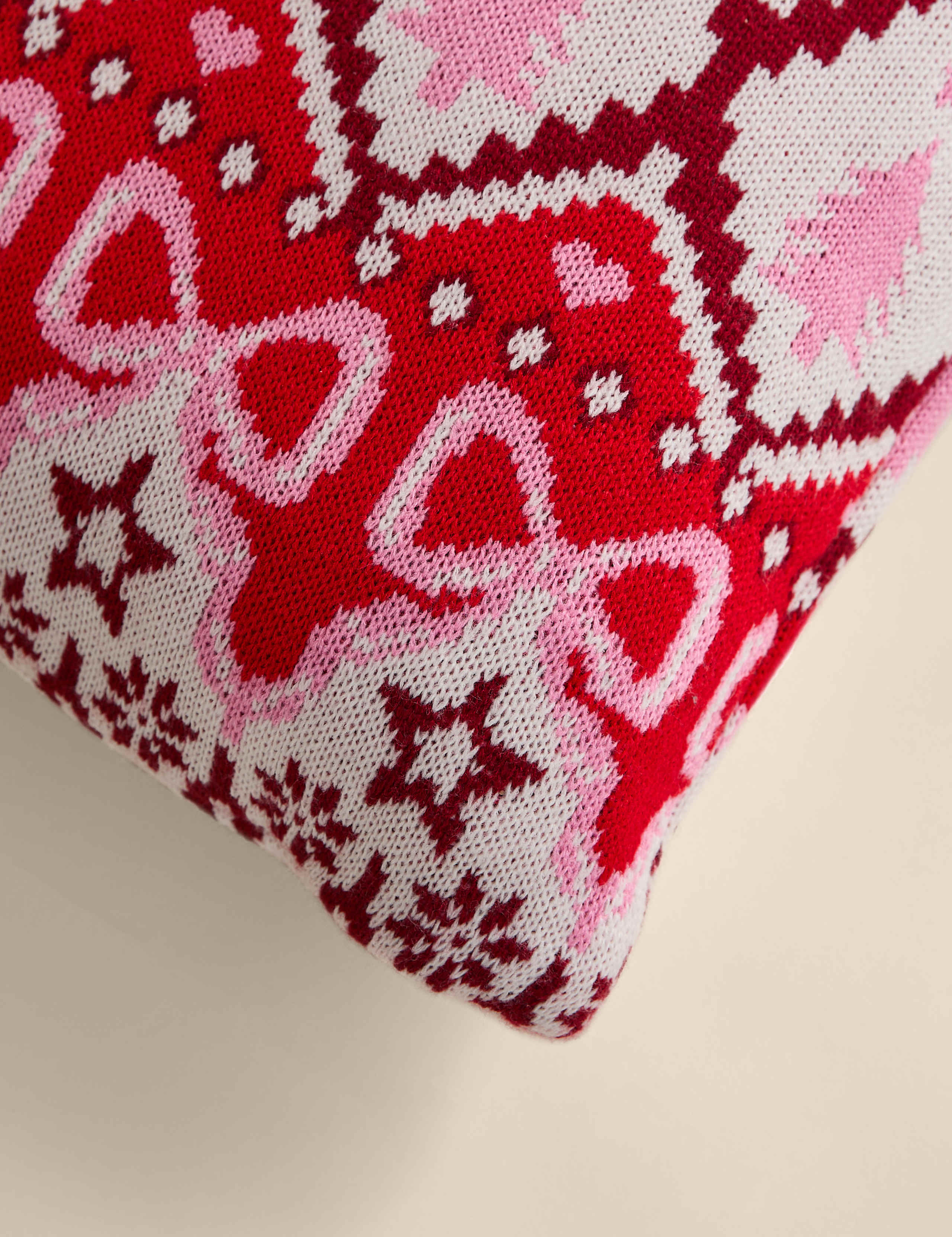 Knitted Christmas Fair Isle Cushion 3 of 3