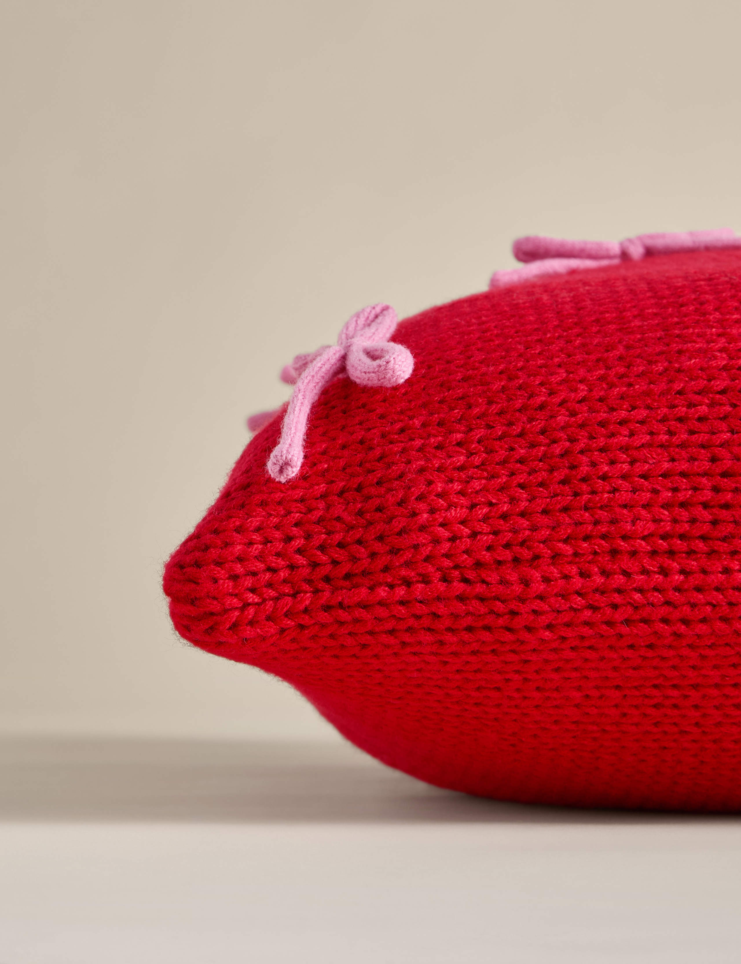 Knitted Bow Cushion 2 of 4