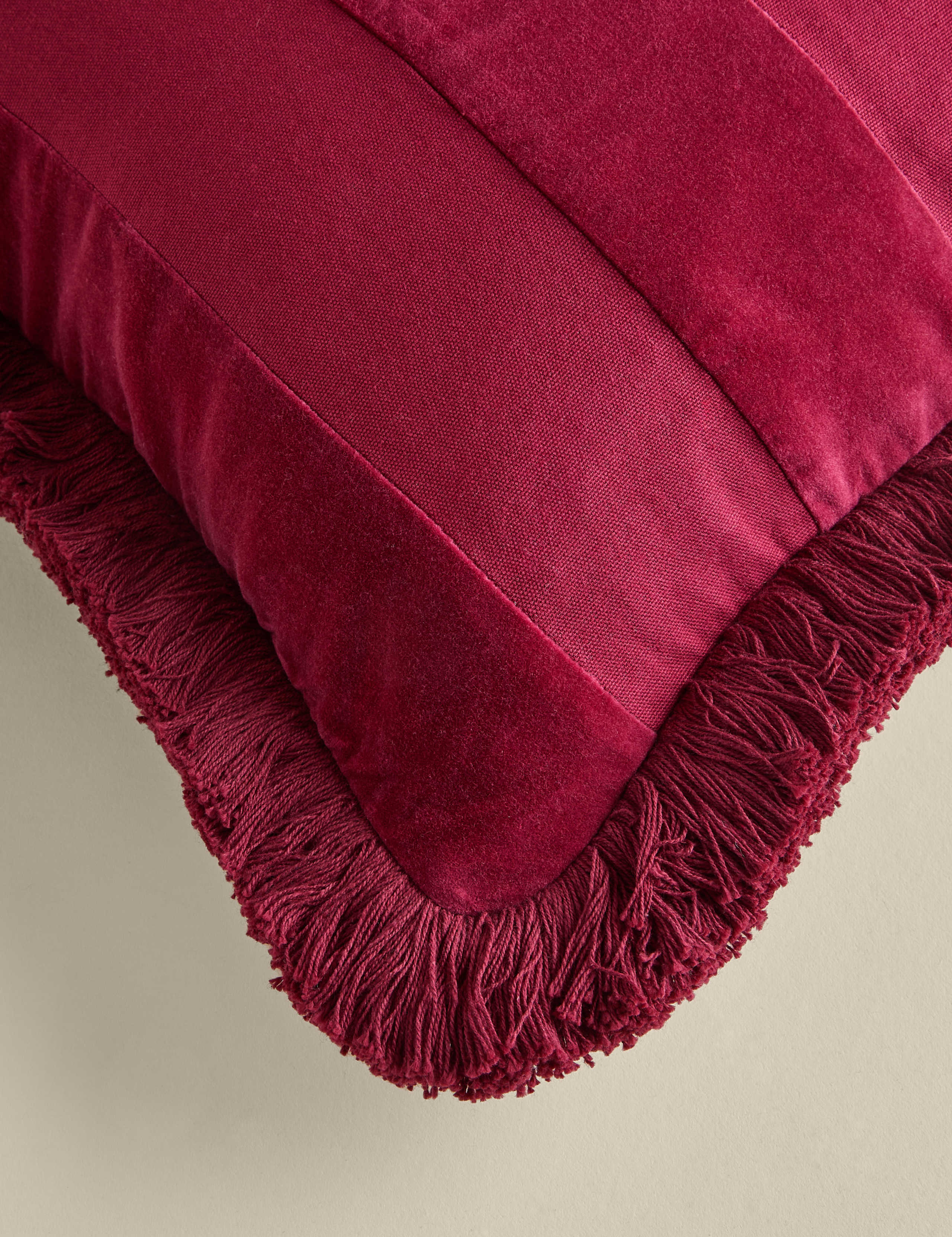 Pure Cotton Striped Frill Cushion 4 of 4