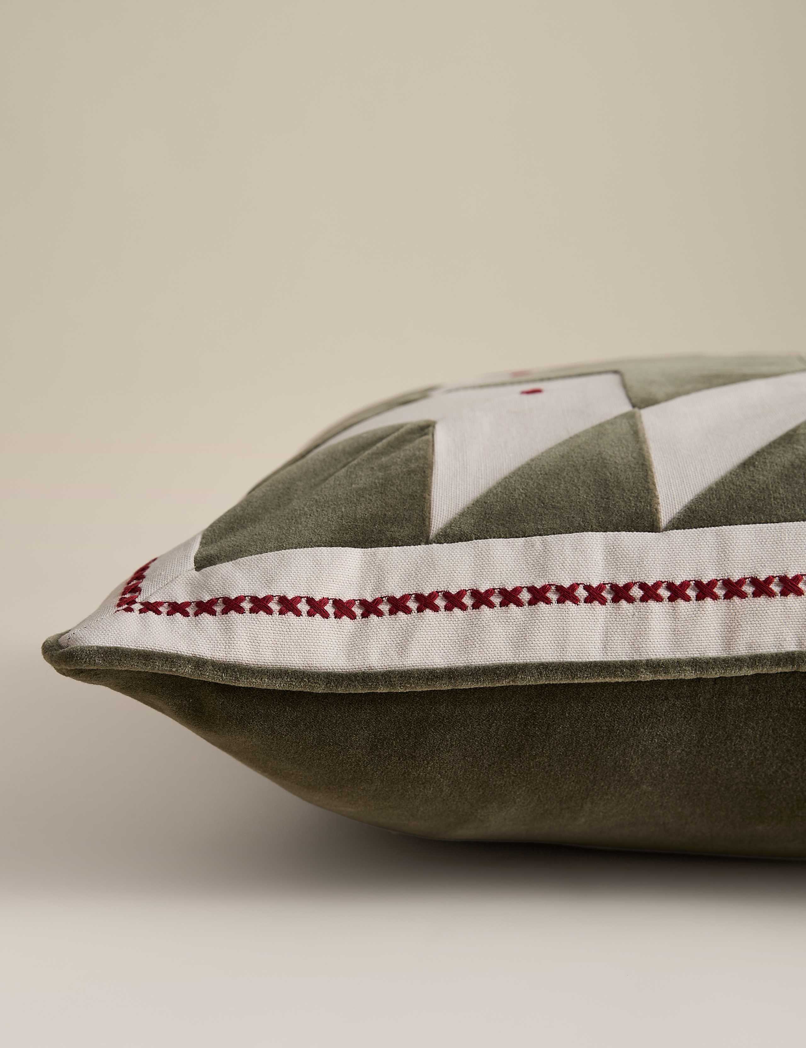 Christmas Geometric Patchwork Cushion 2 of 4