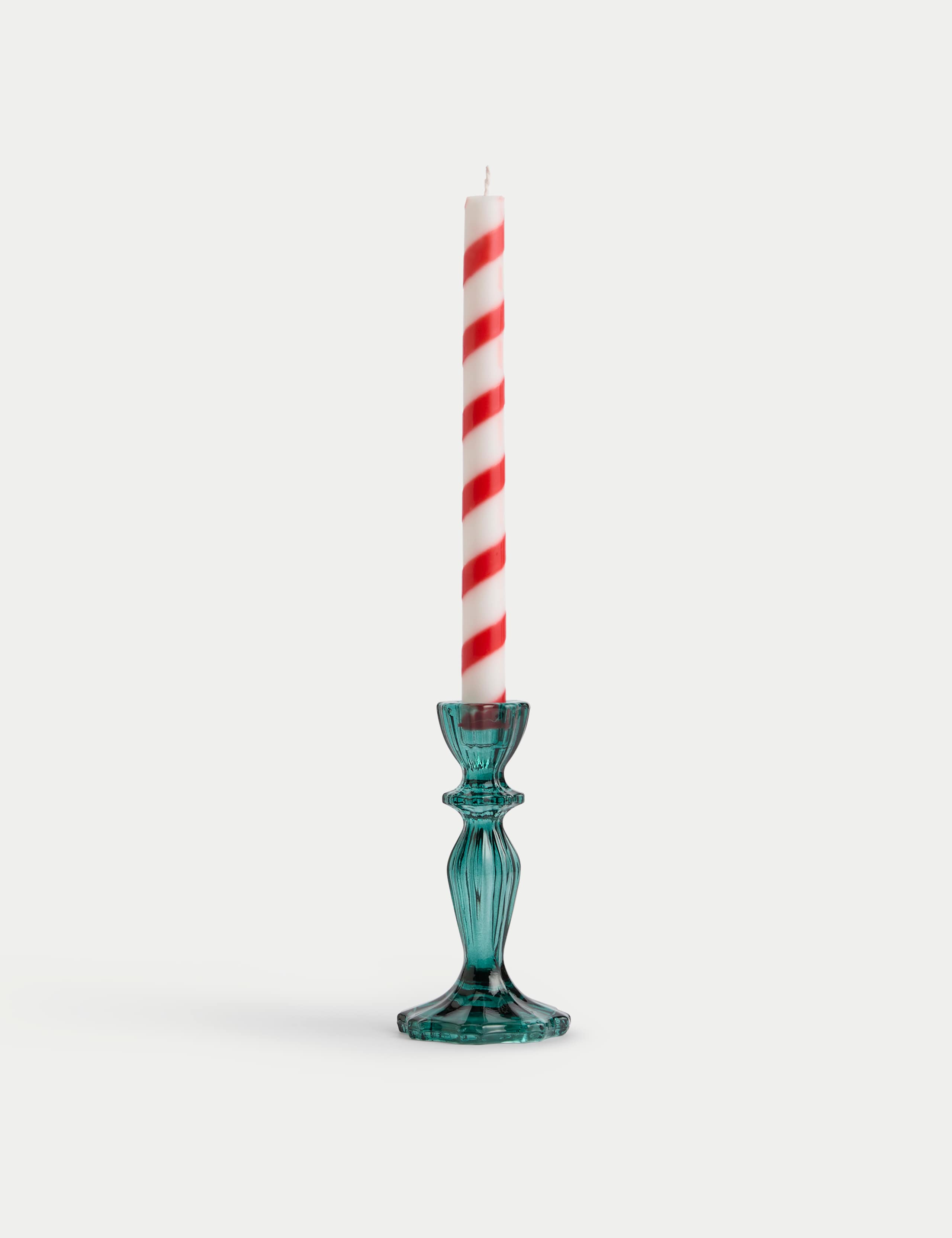 Set of 2 Candy Stripe Dinner Candles 1 of 2