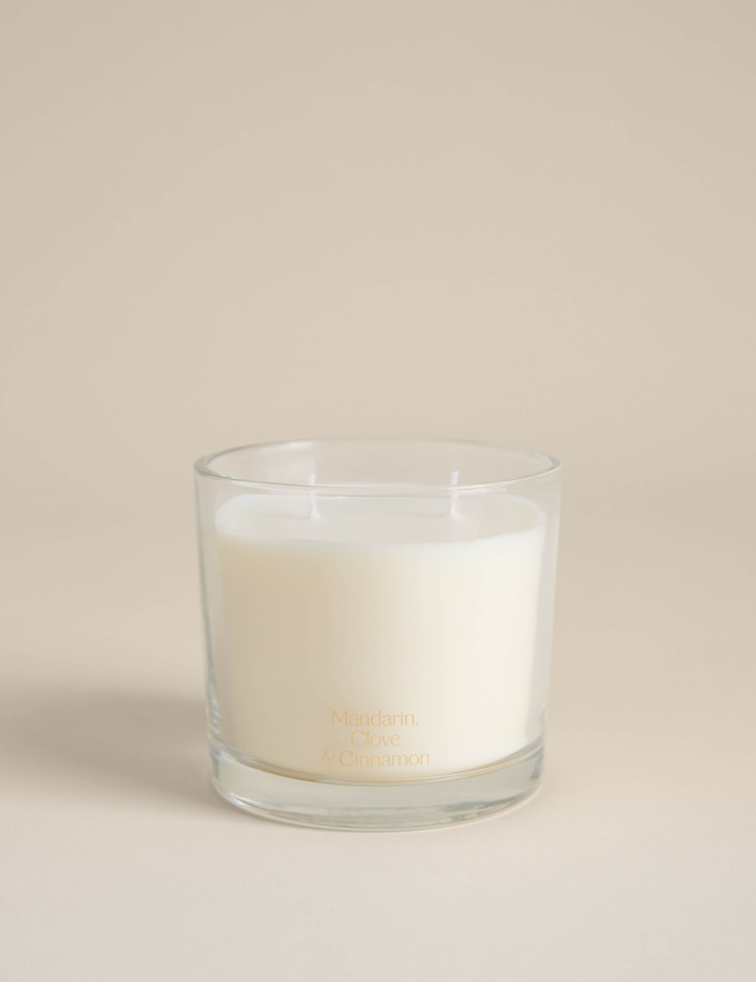 Mandarin, Clove & Cinnamon Glass Candle 2 of 3