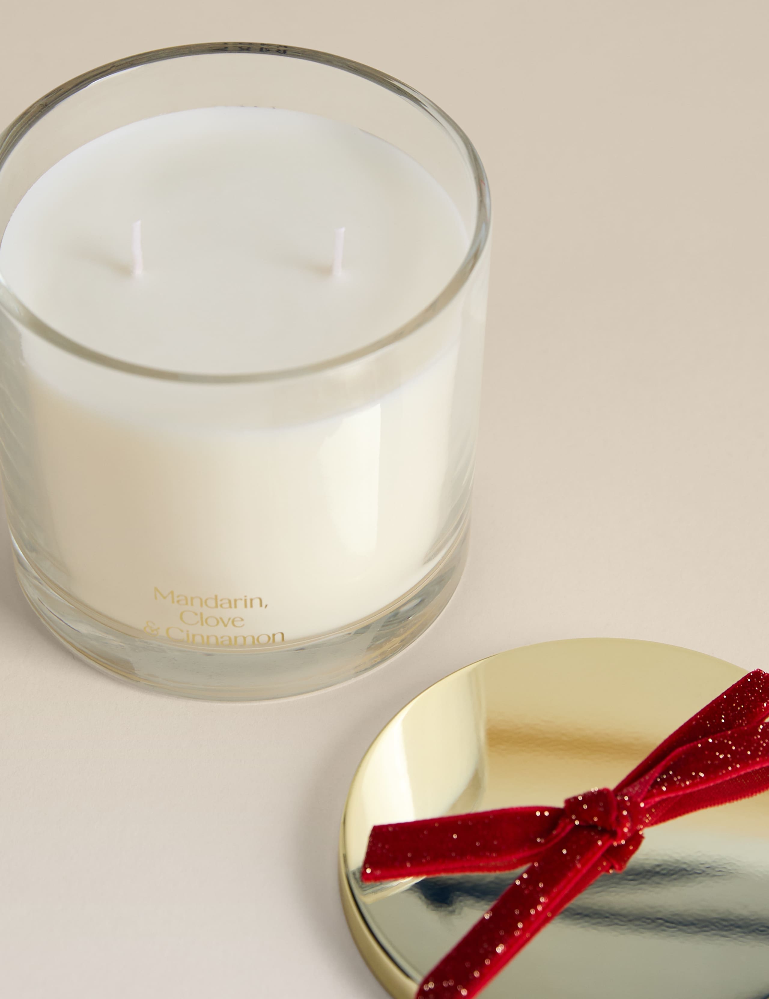 Mandarin, Clove & Cinnamon Glass Candle 3 of 3