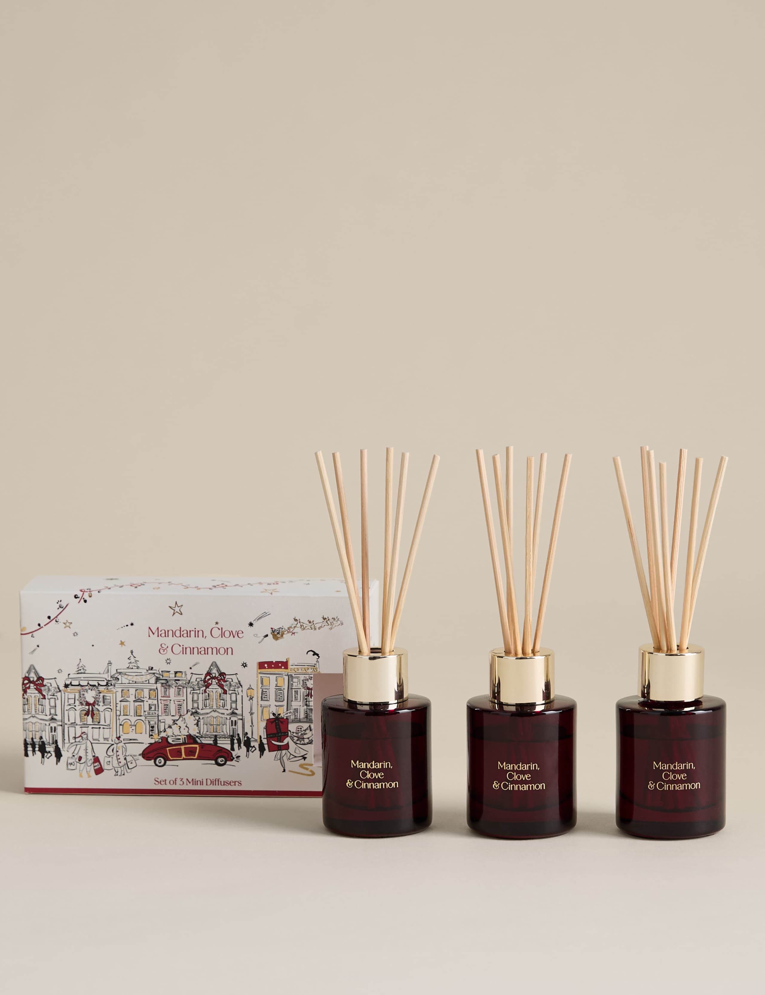 Set of 3 Mandarin, Clove & Cinnamon Mini Diffusers 2 of 3