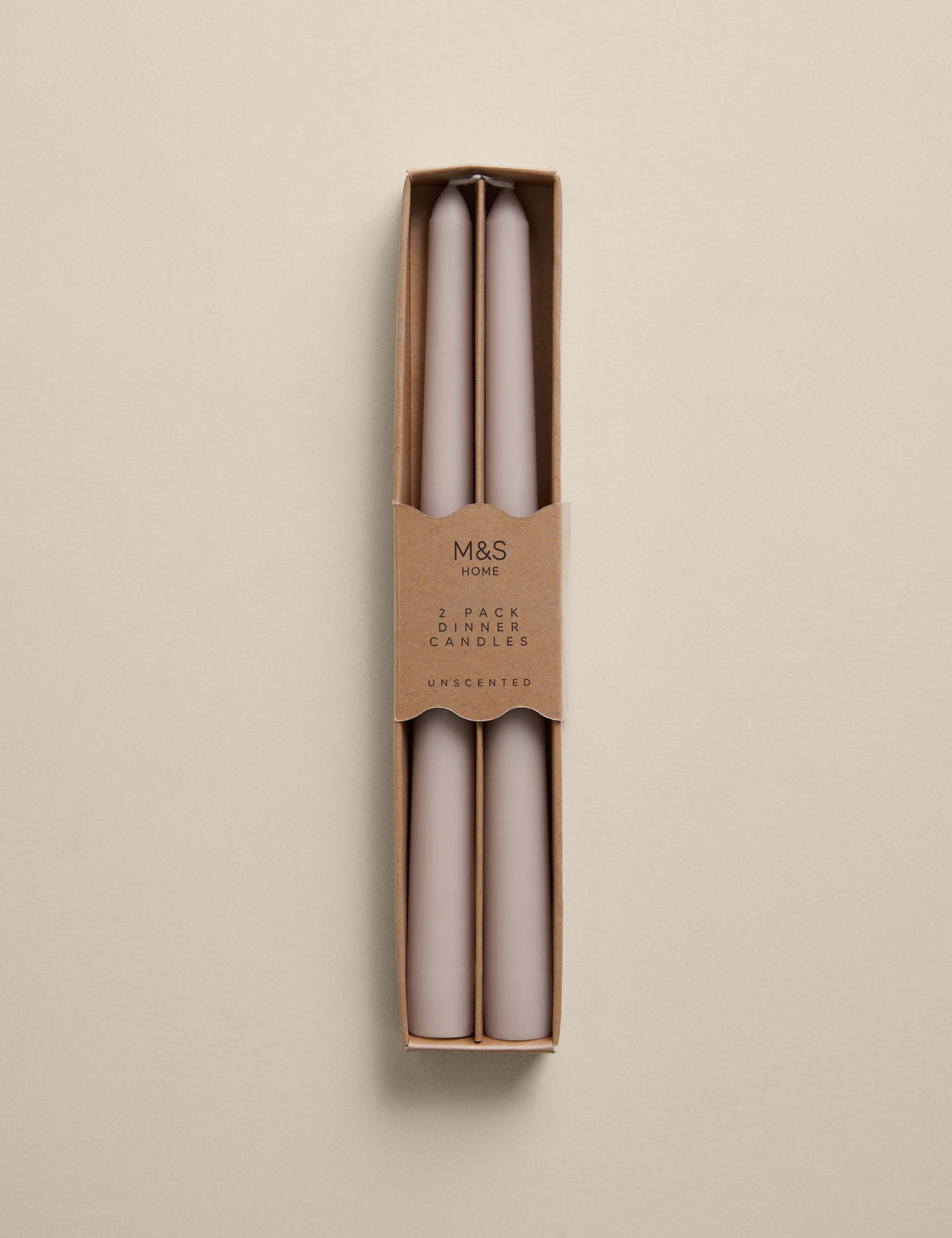 Set of 2 Tapered Dinner Candles 1 of 3