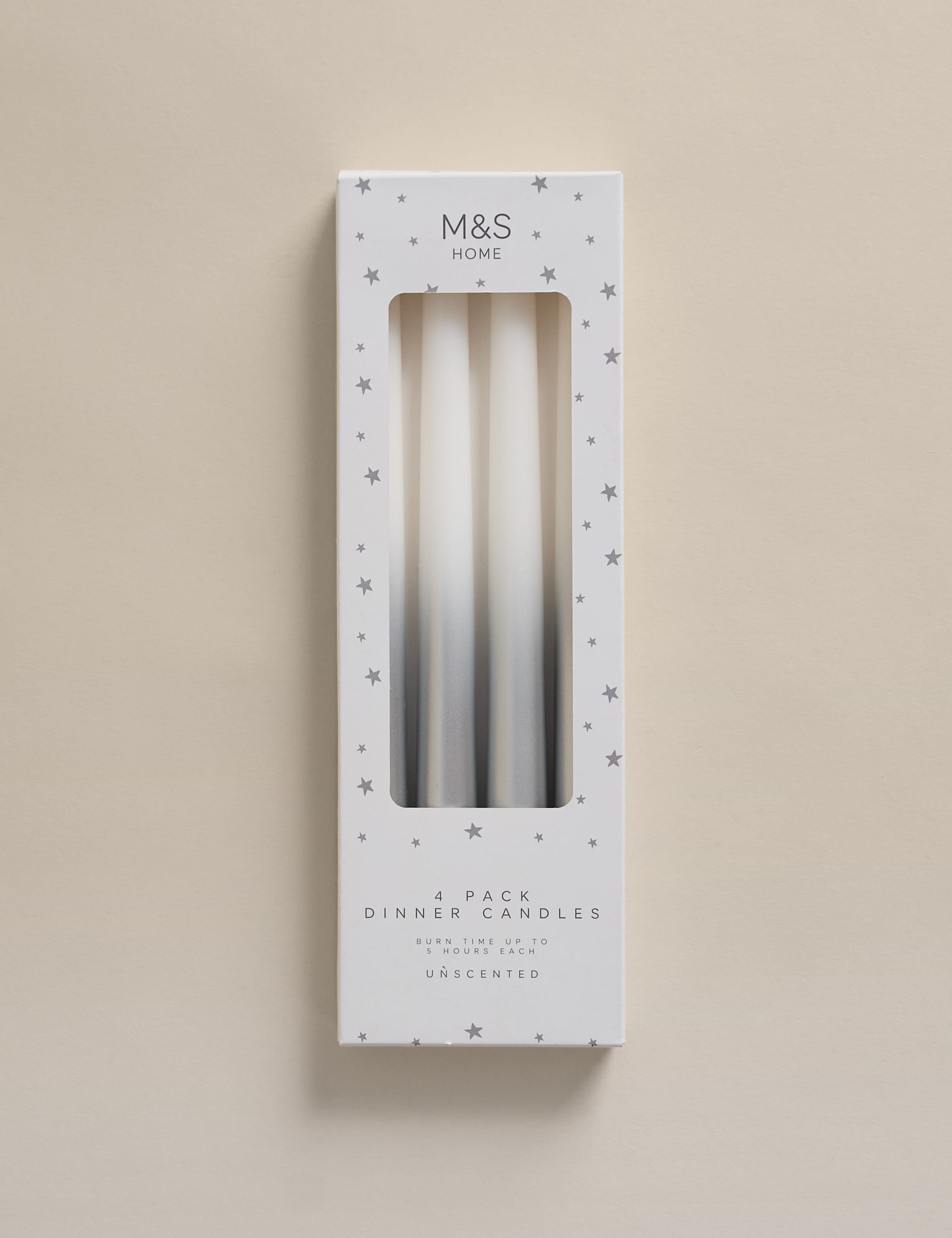 Set of 4 Metallic Ombre Dinner Candles 3 of 3