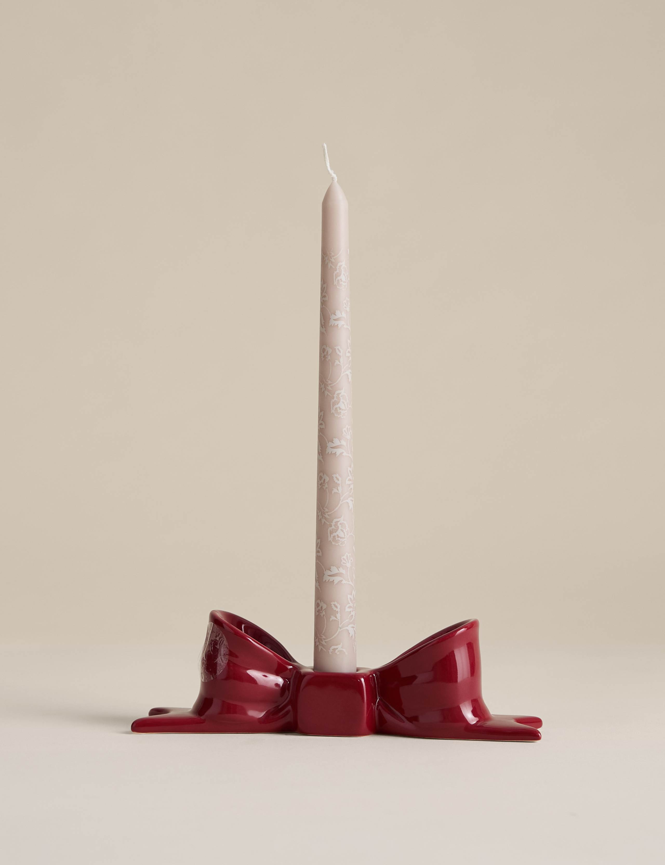 Set of 2 Floral Dinner Candles 2 of 4