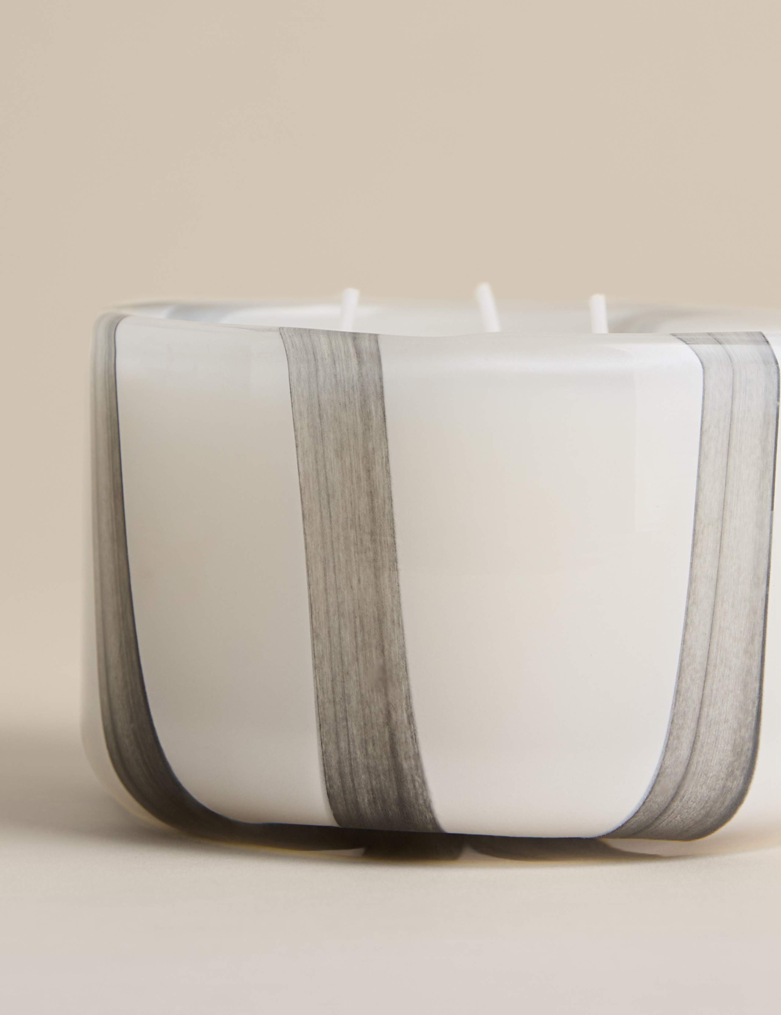 Vanilla Zebra Stripe 3 Wick Candle 3 of 3