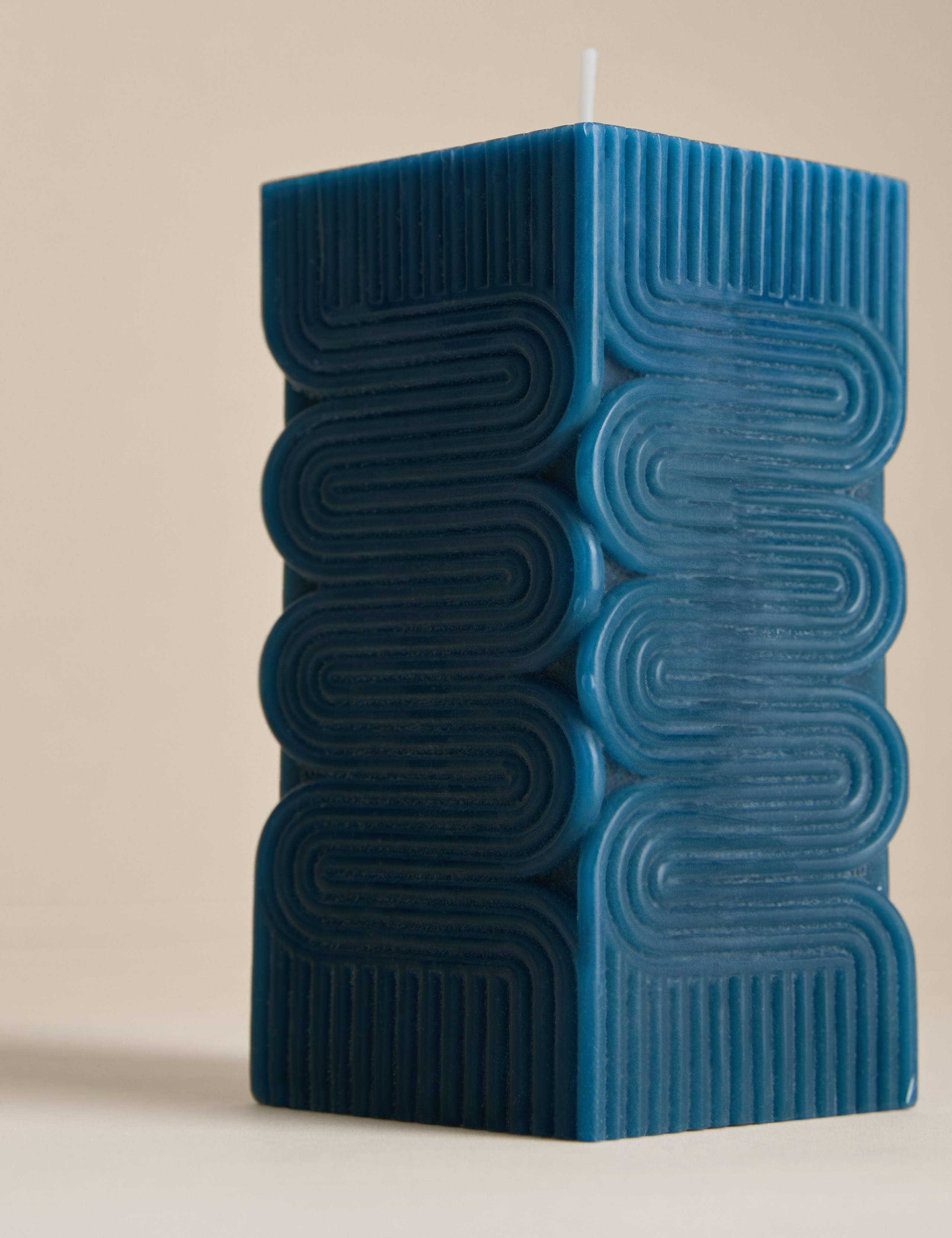 Retro Wiggle Pillar Candle 2 of 5