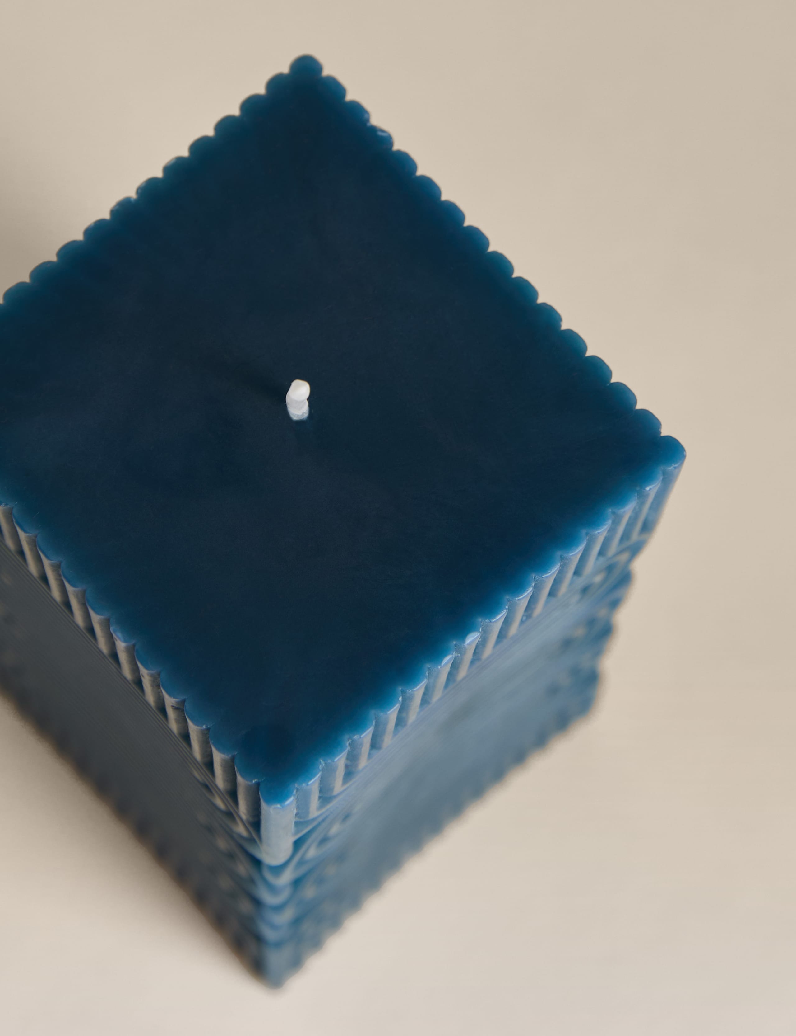 Retro Wiggle Pillar Candle 3 of 5