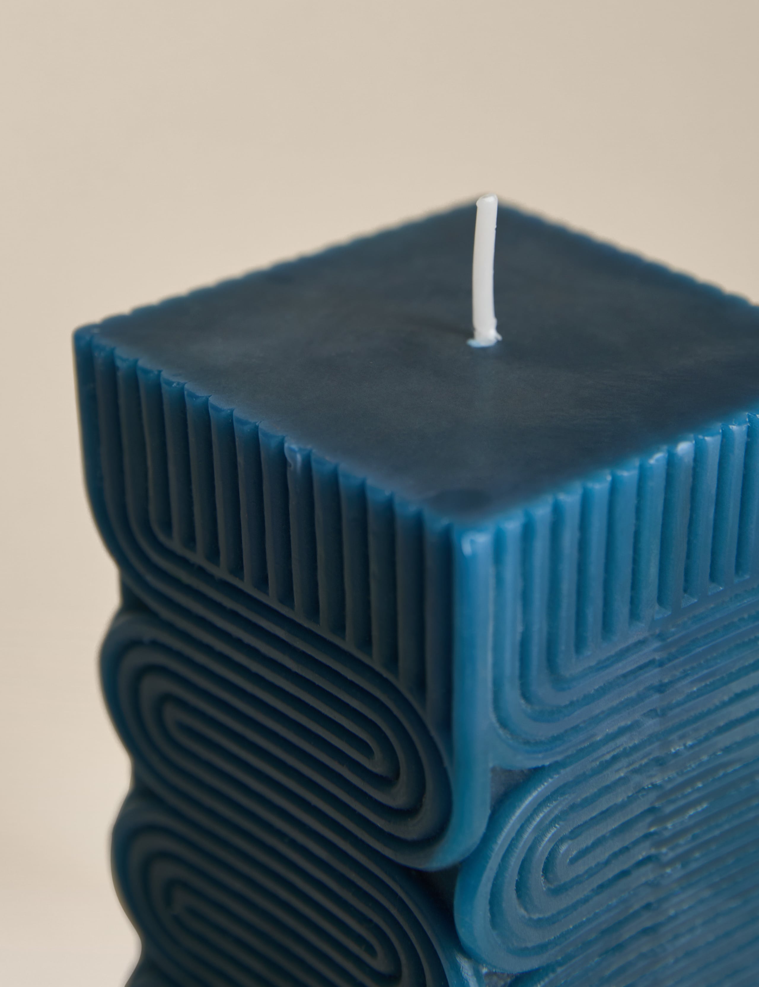 Retro Wiggle Pillar Candle 4 of 5