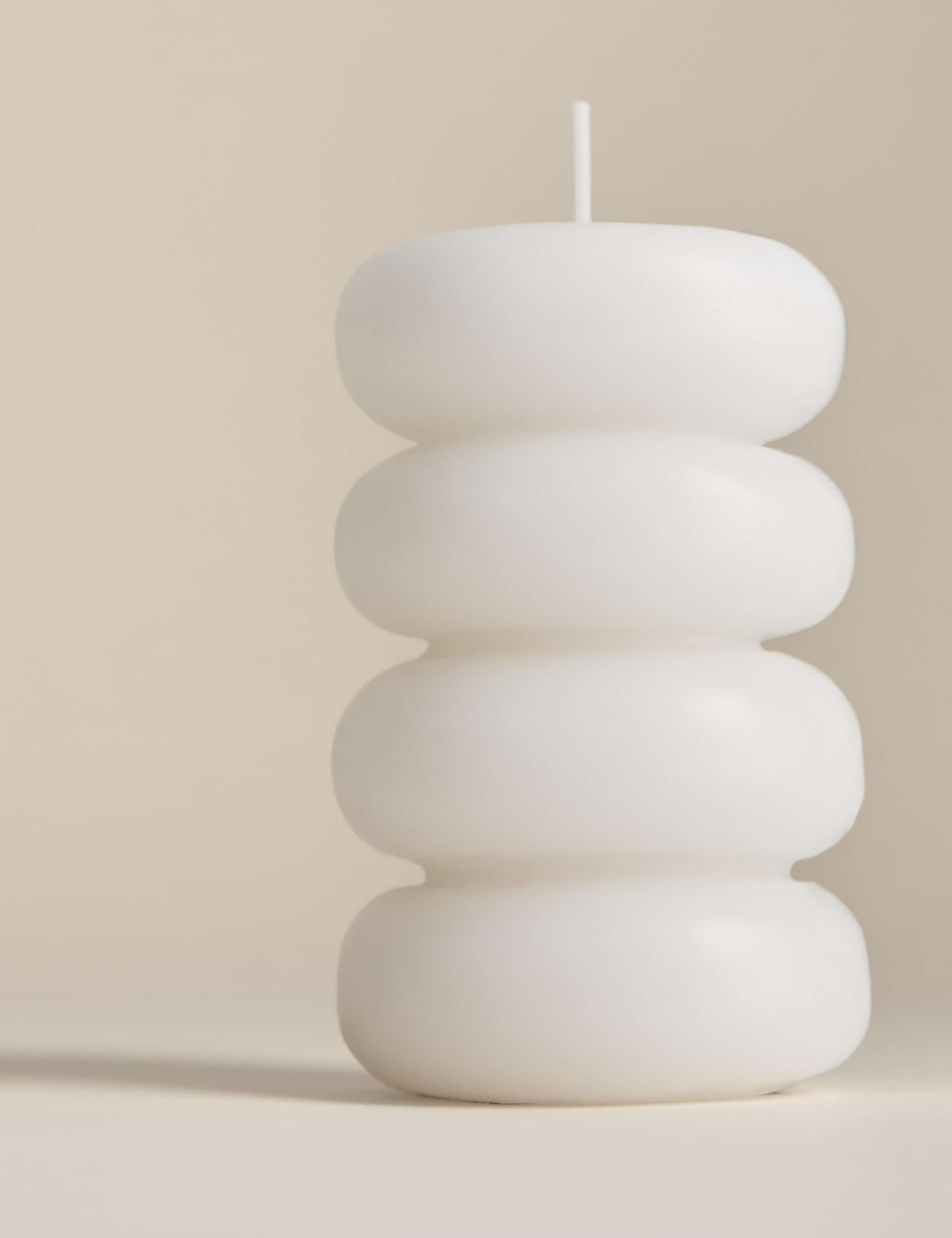 Retro Button Bobble Pillar Candle 2 of 3