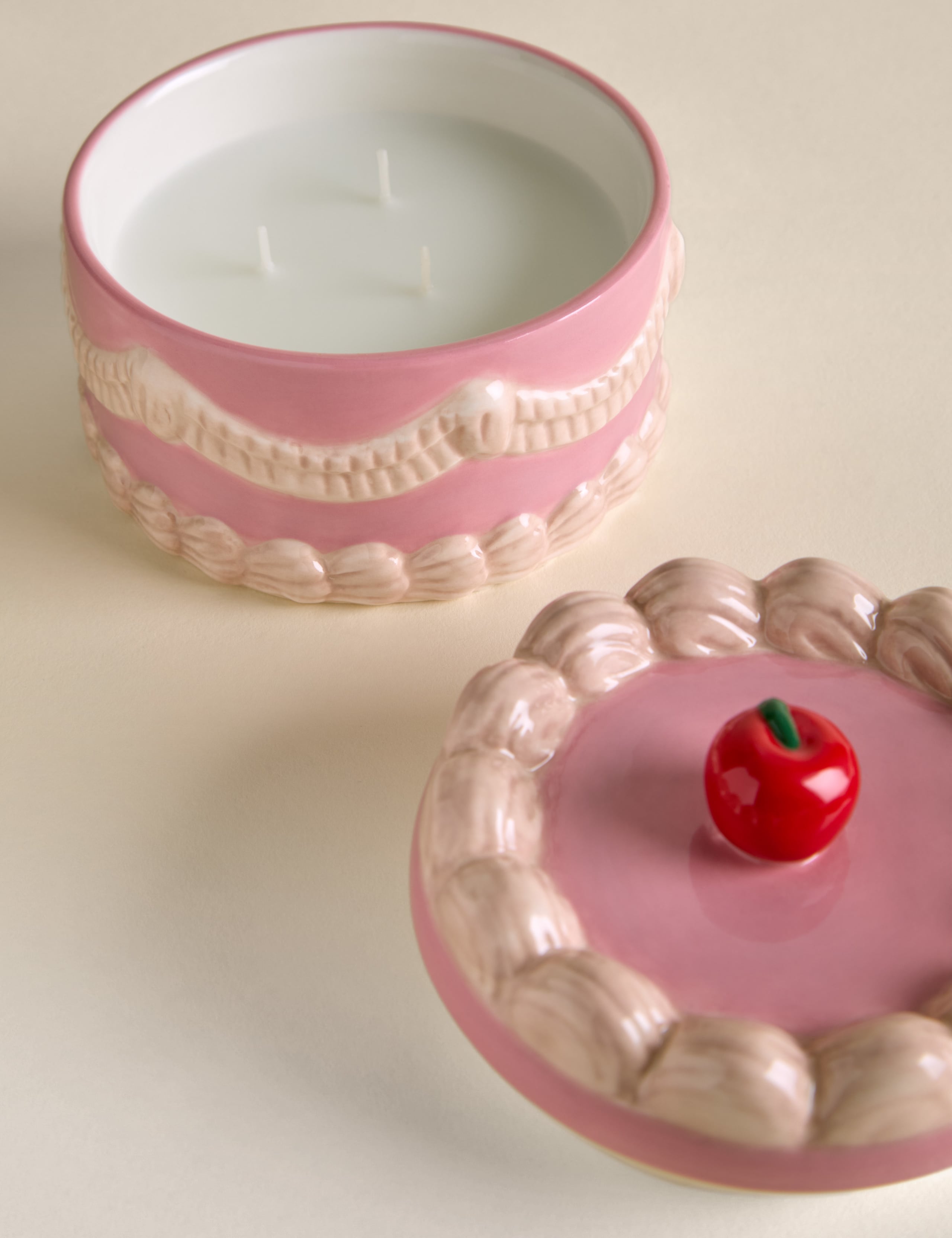 Cherry Cake Scented 3 Wick Candle 3 of 5