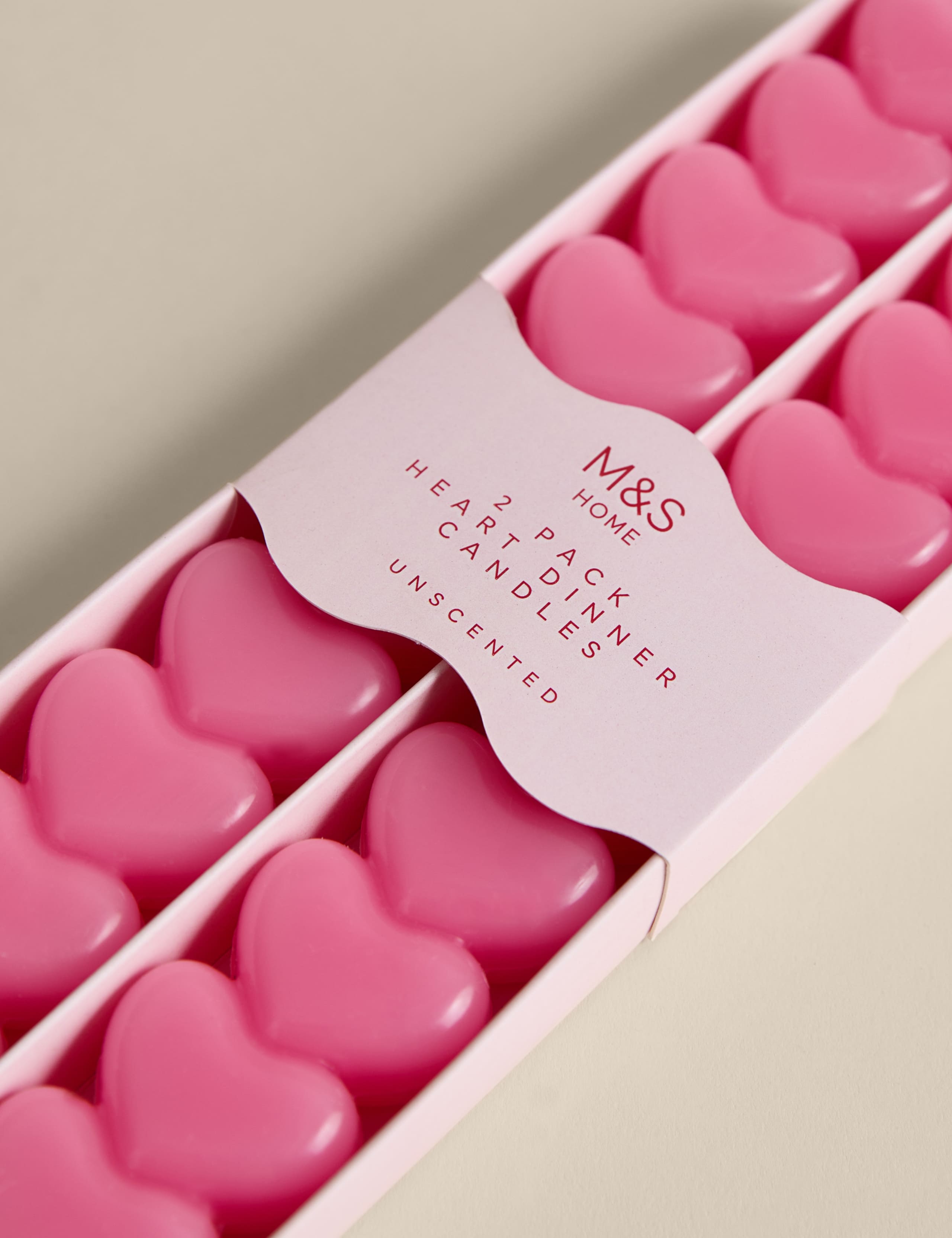 2 Pack Heart Dinner Candles 2 of 3