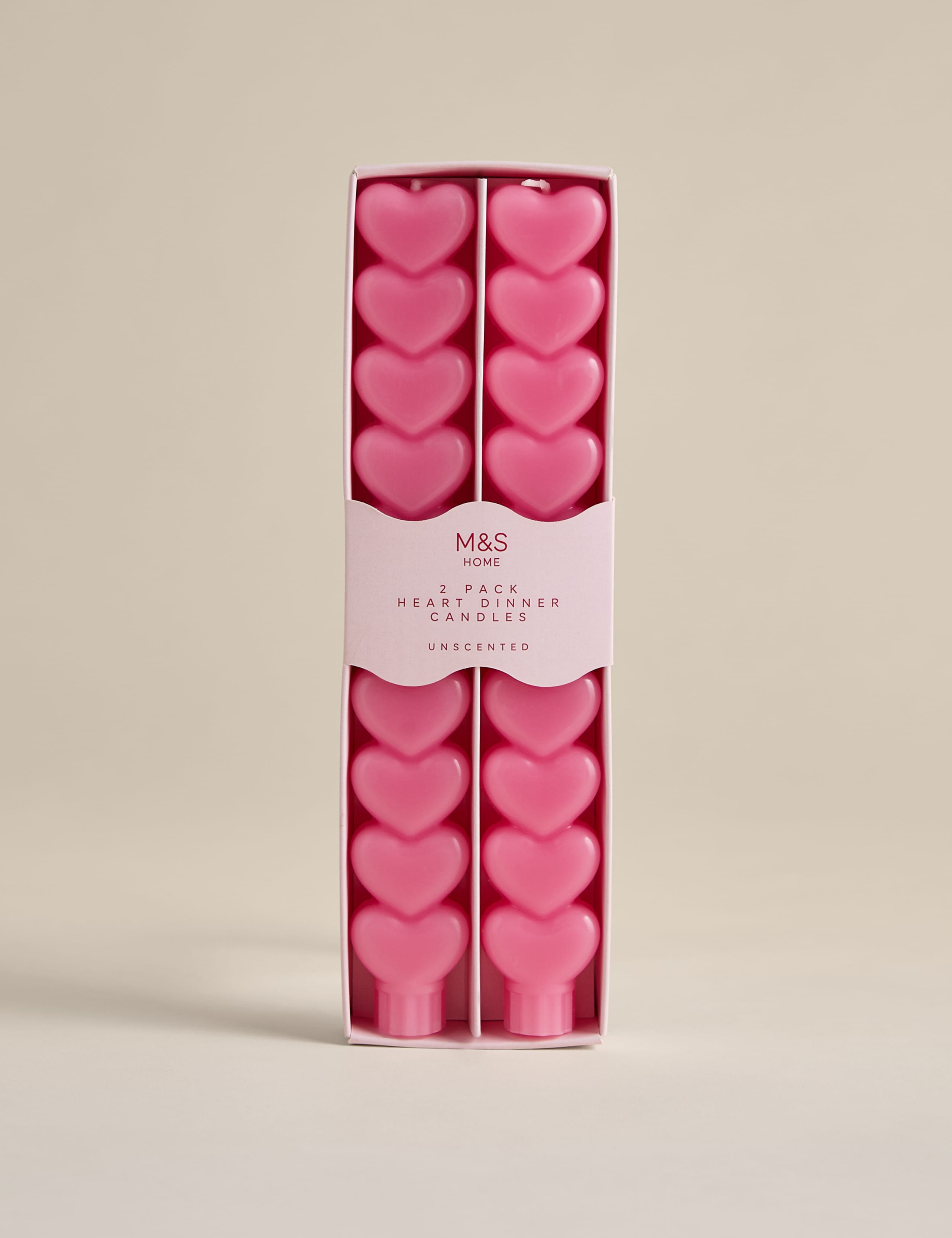 2 Pack Heart Dinner Candles 3 of 3