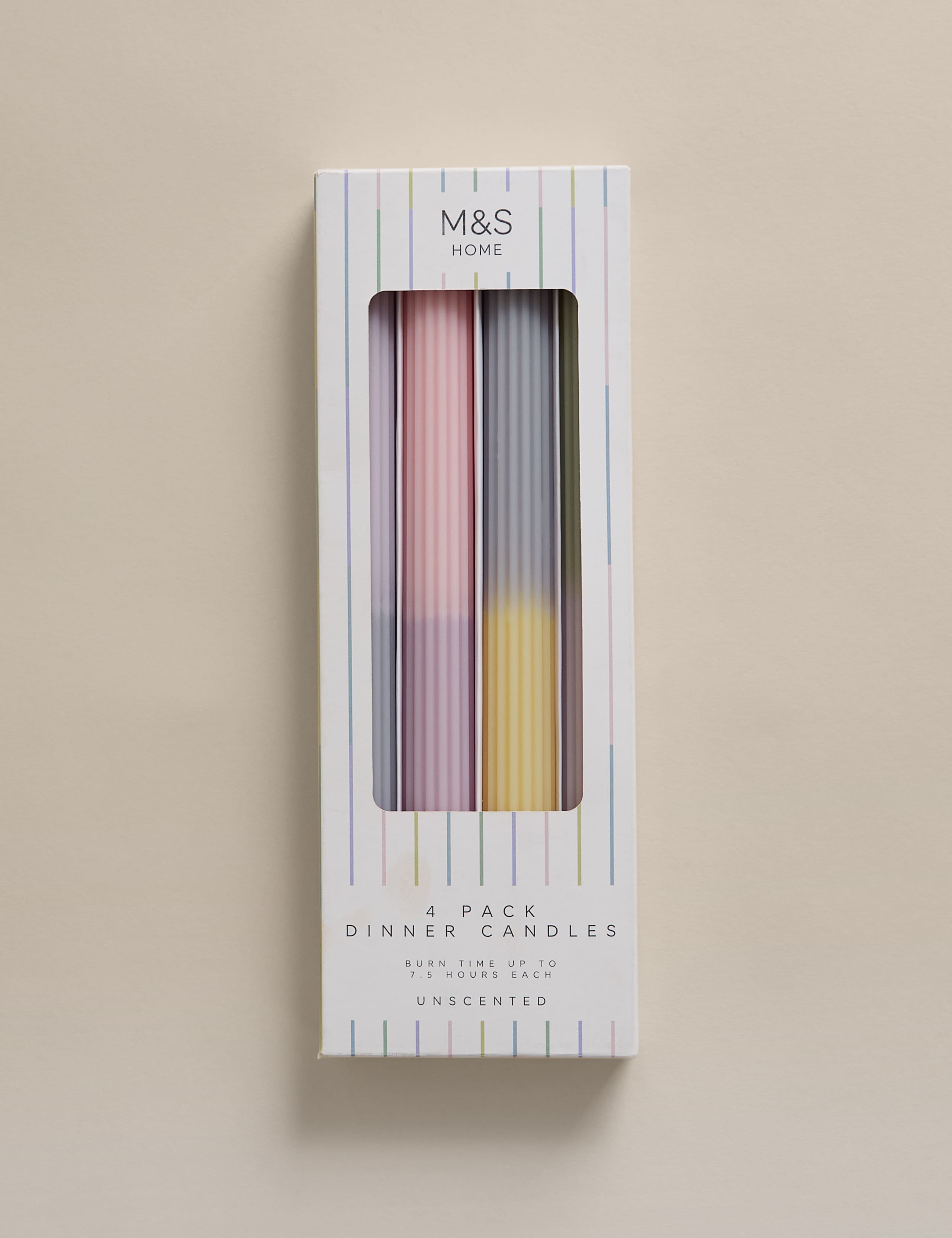 Set of 4 Pastel Dinner Candles 3 of 3