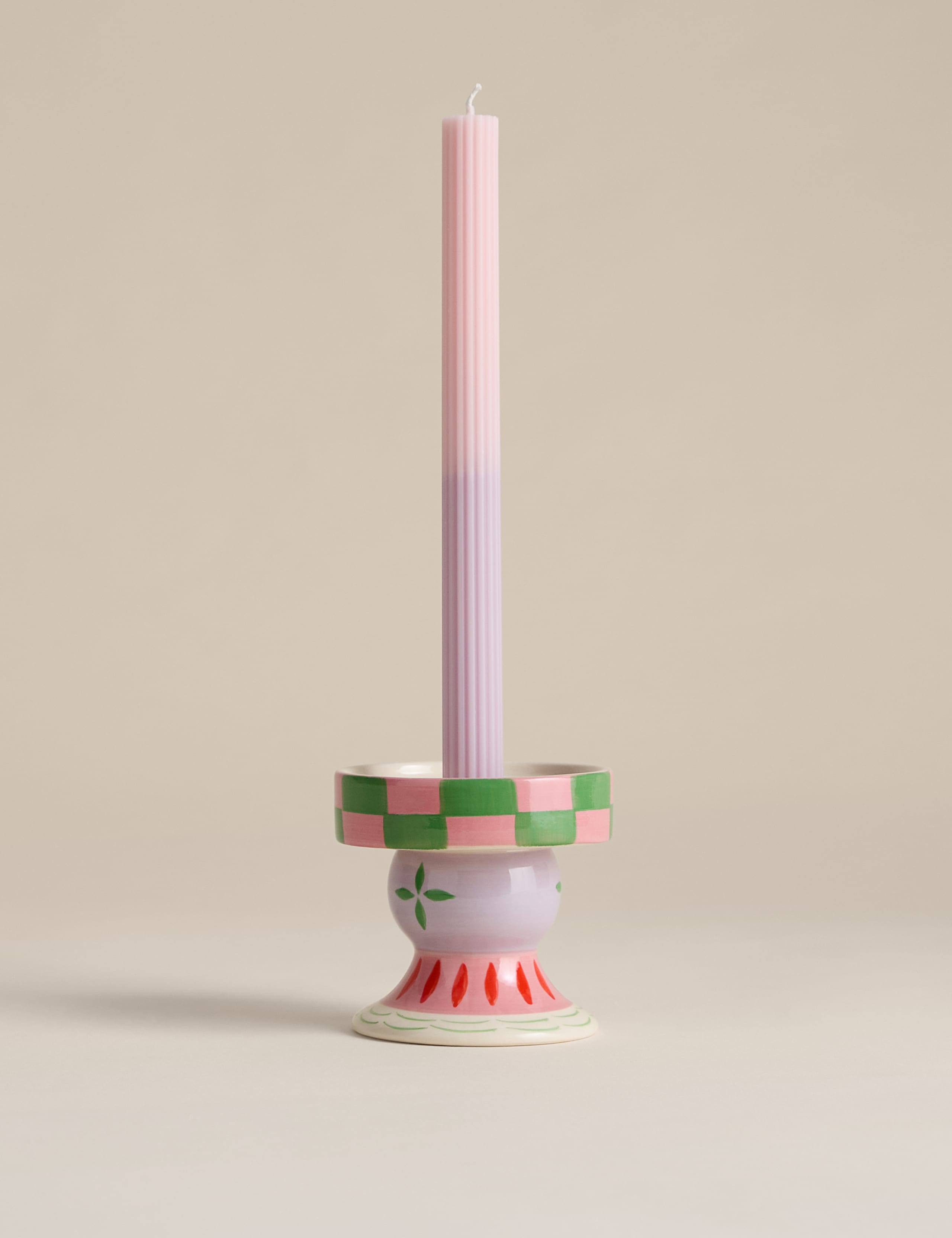 Set of 4 Pastel Dinner Candles 2 of 3